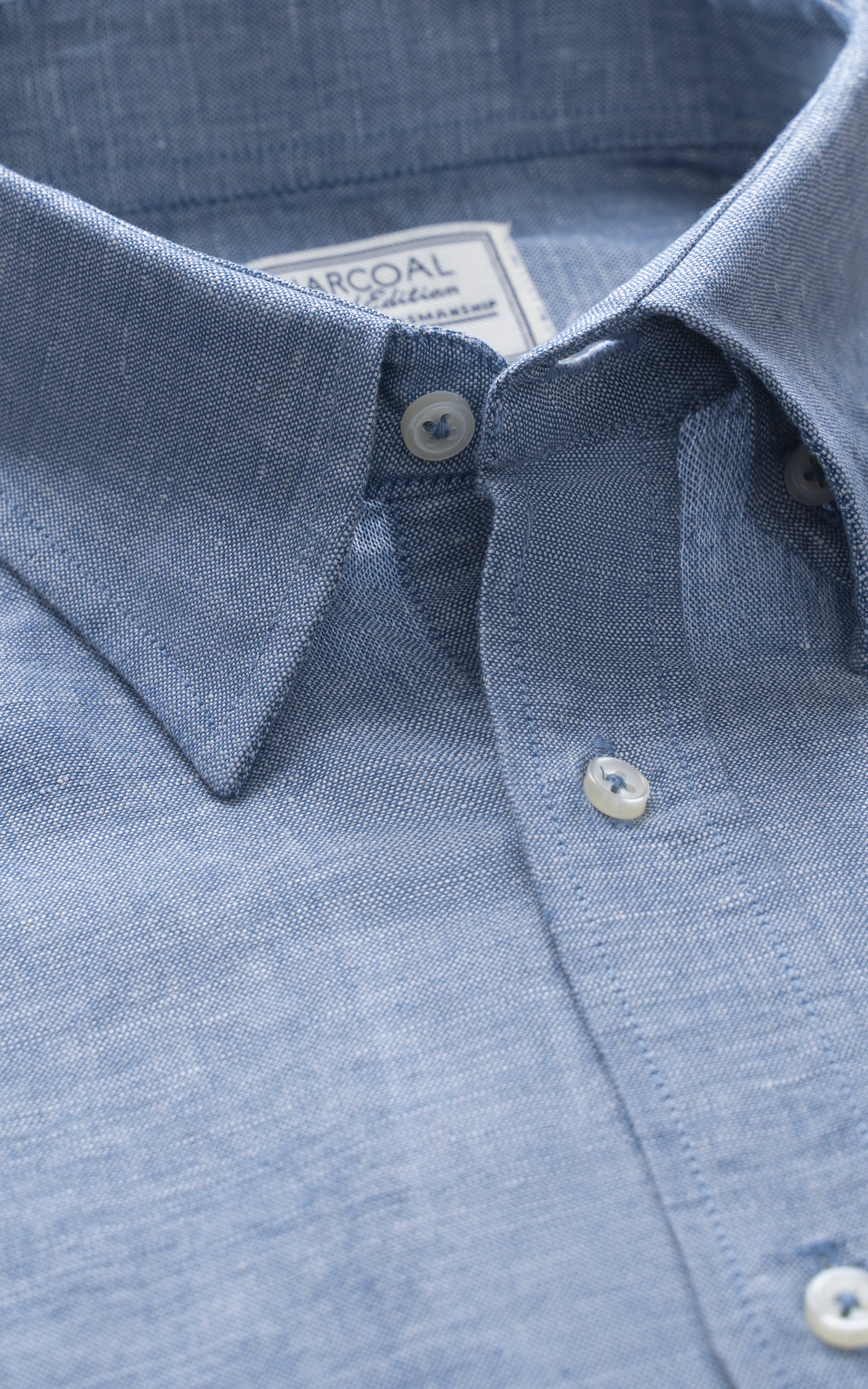 SMART FIT LINEN LIMITED EDITION SHIRT BLUE MELANGE