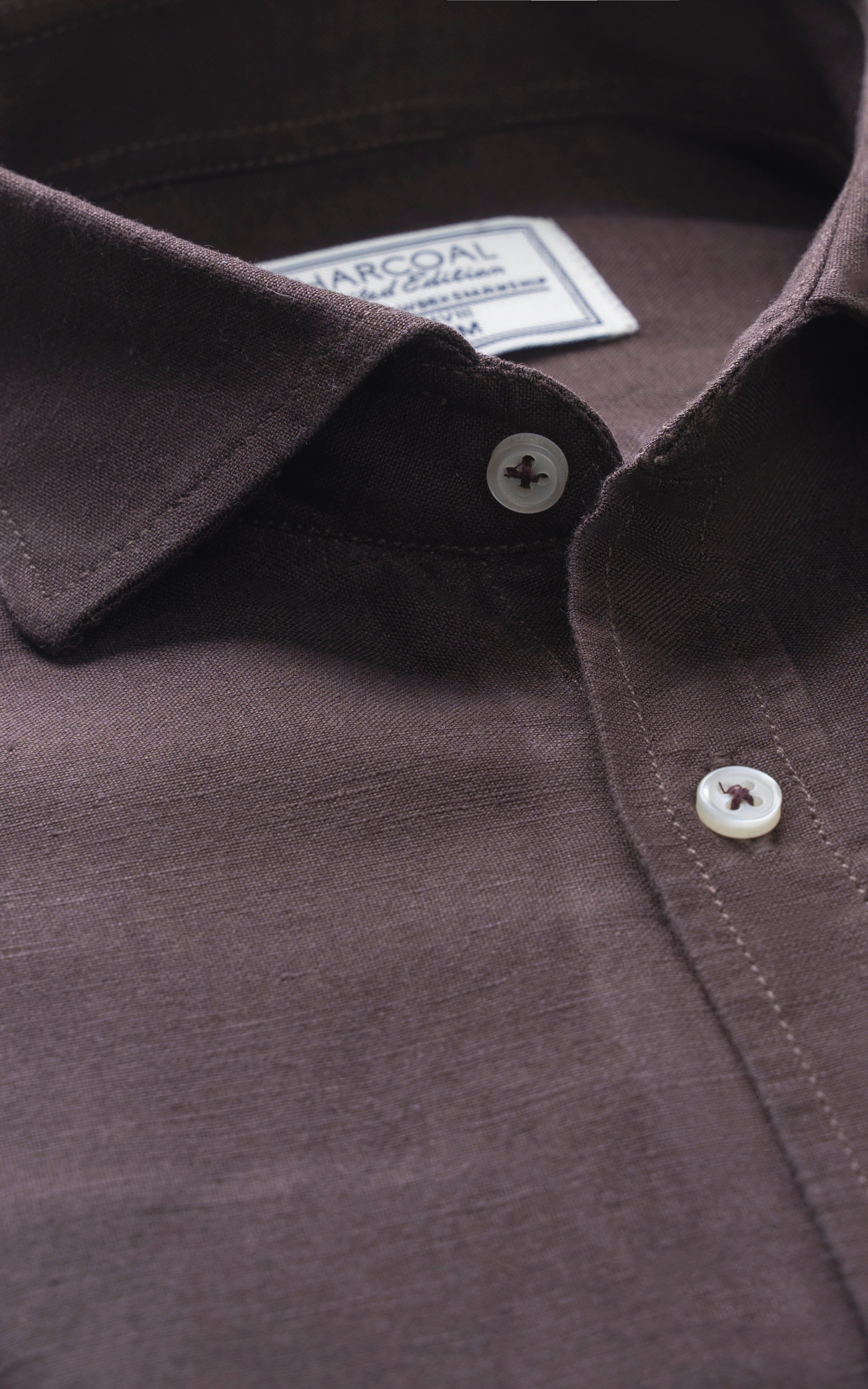 SMART FIT LINEN LIMITED EDITION SHIRT BROWN