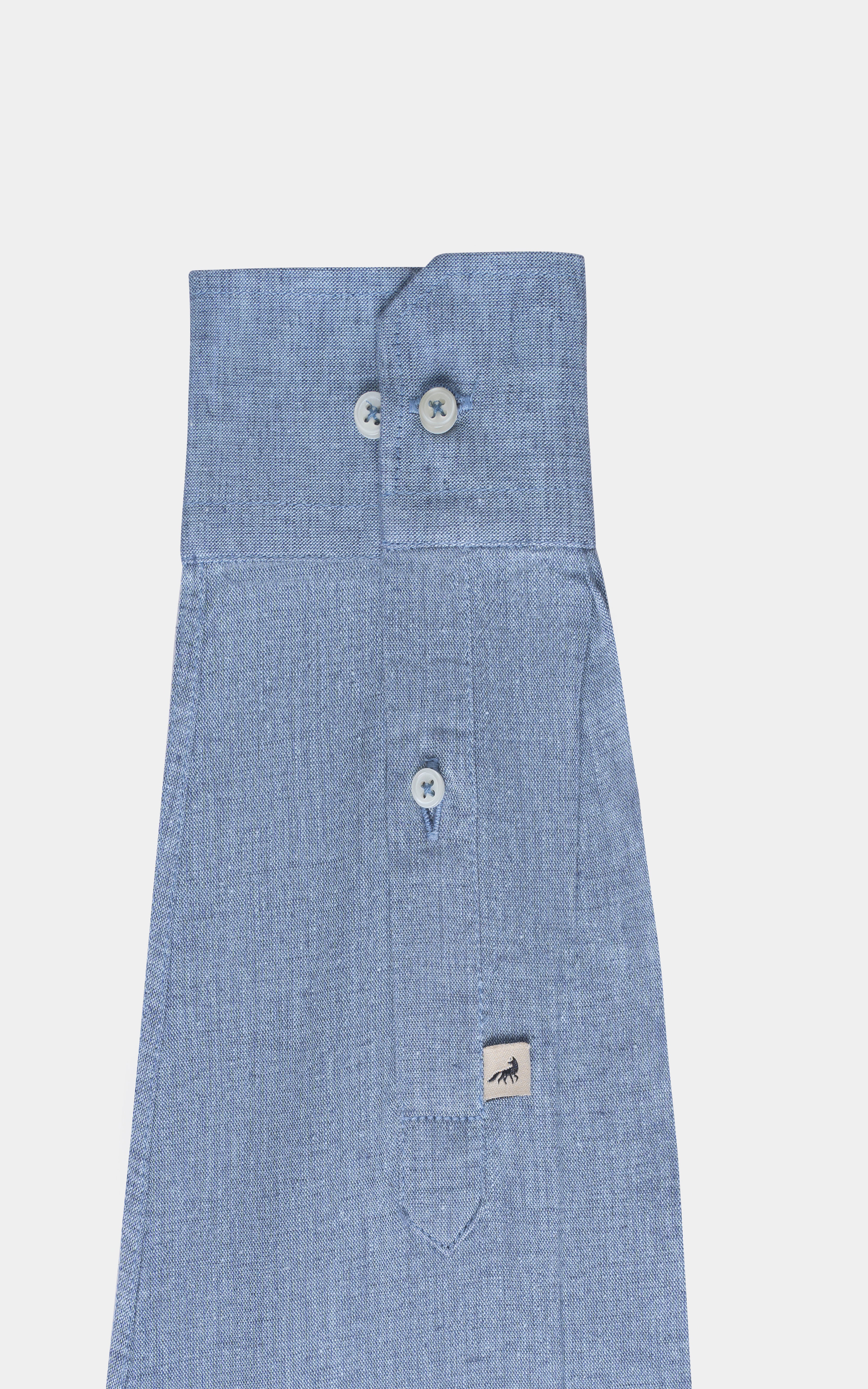 SMART FIT LINEN LIMITED EDITION SHIRT BLUE MILANGE