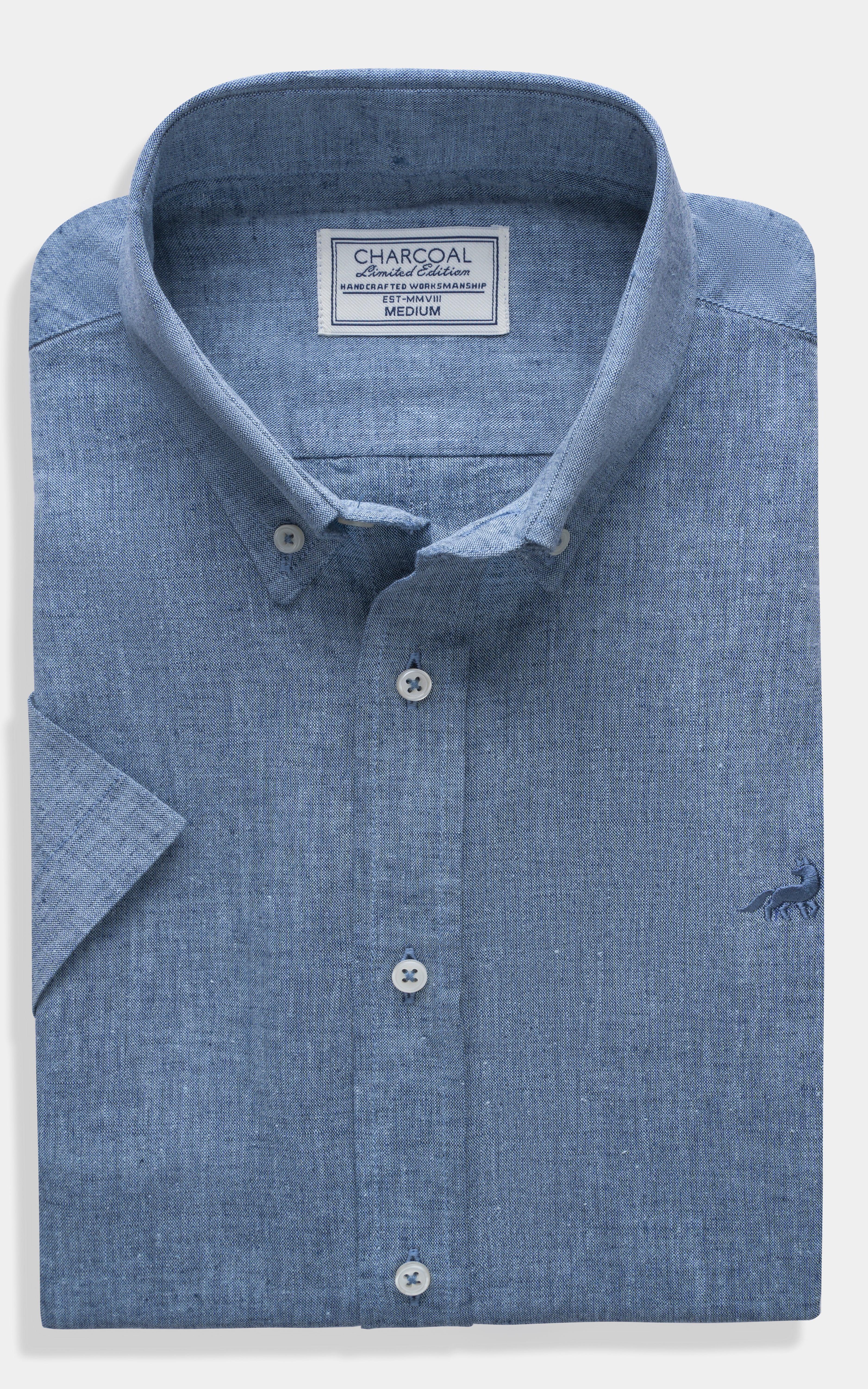 SMART FIT LINEN LIMITED EDITION SHIRT BLUE