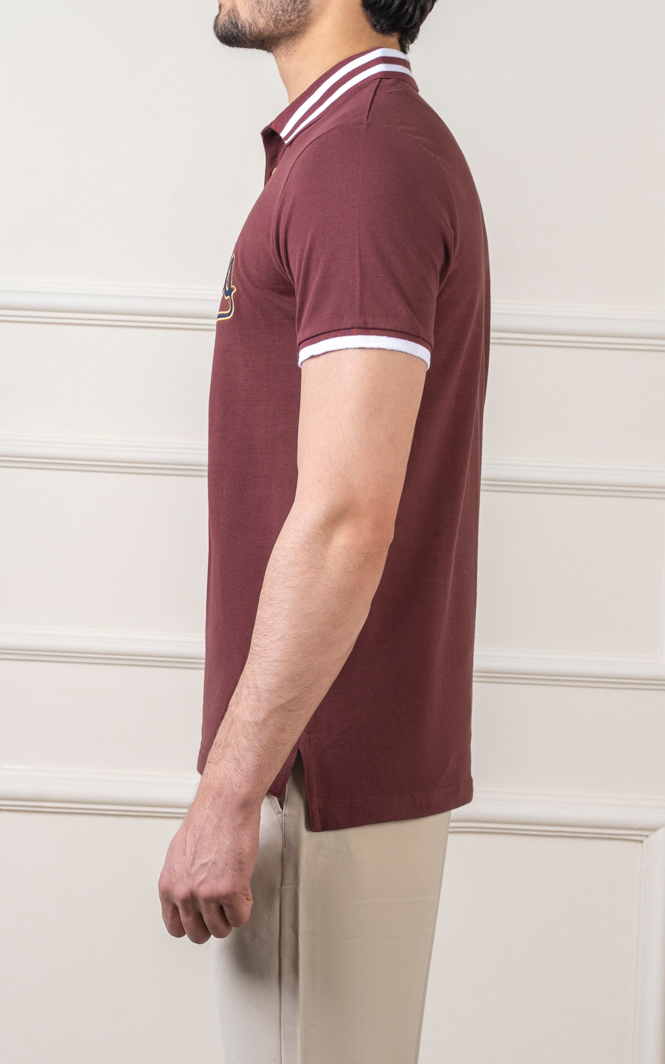 TIPPING FASHION POLO MAROON