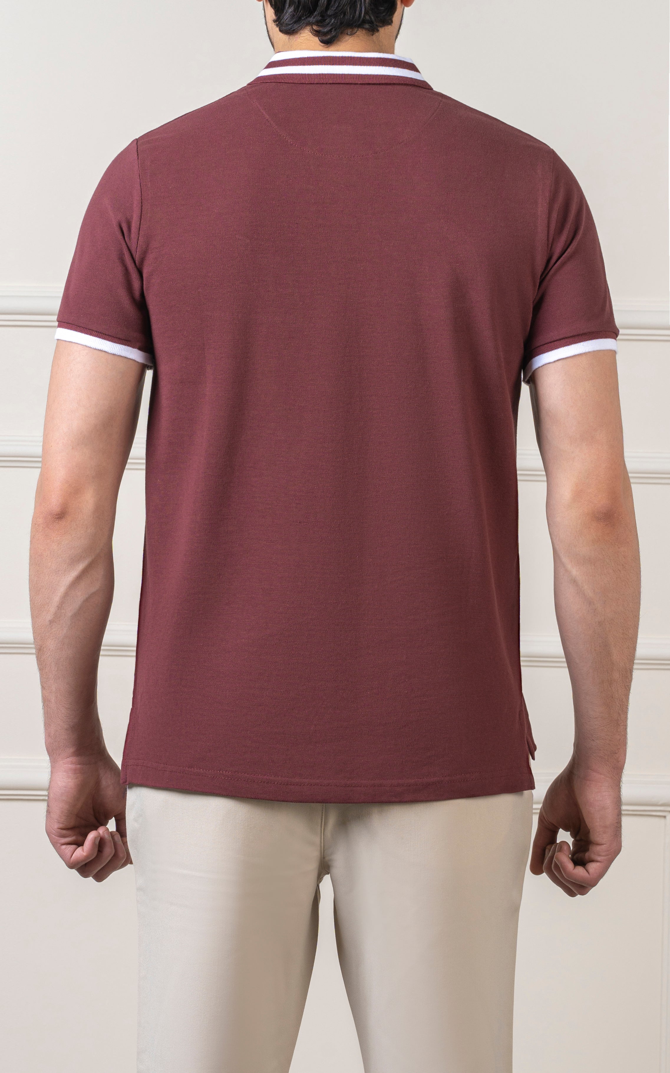 TIPPING FASHION POLO MAROON