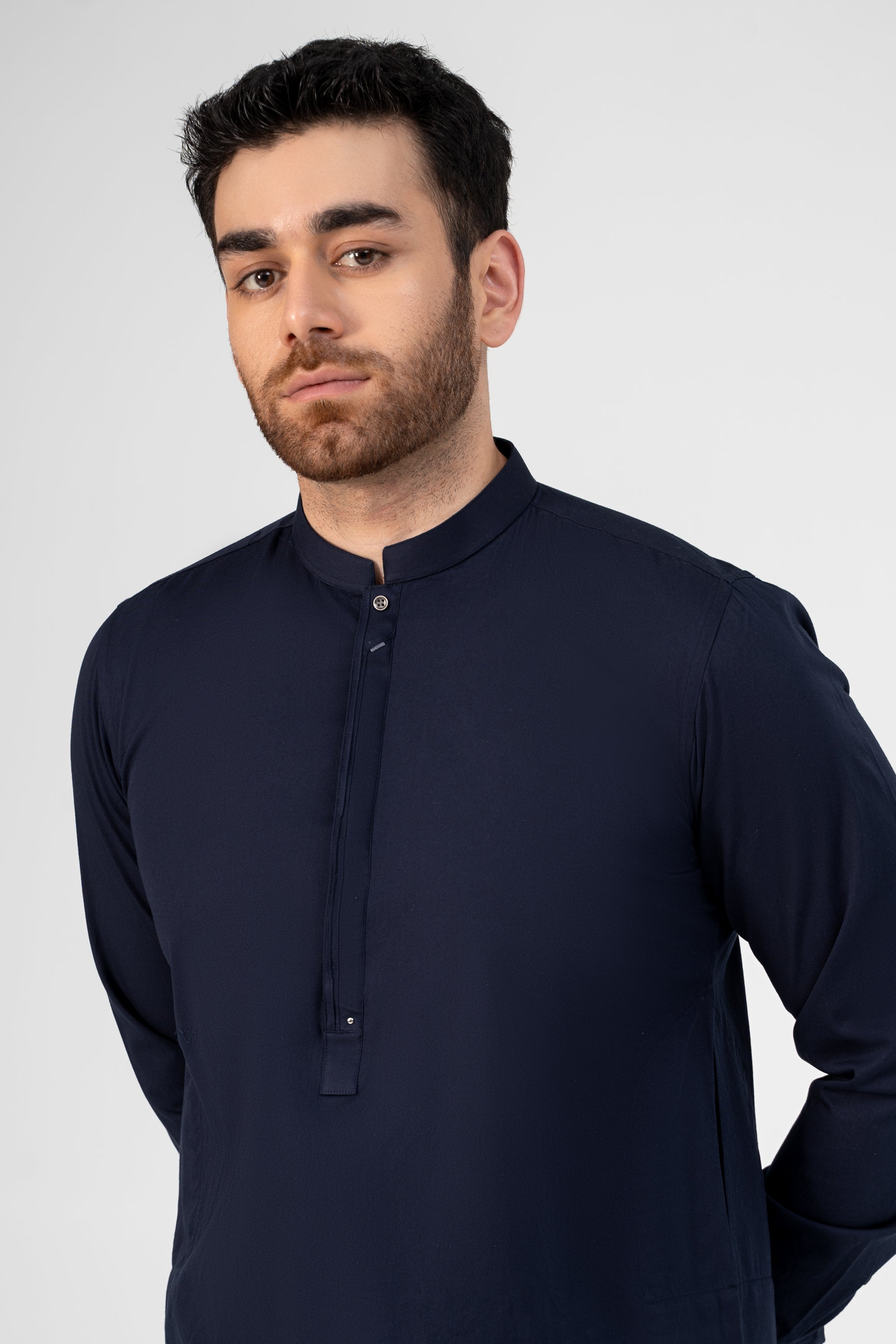 TWILL COTTON KURTA PAJAMA DARK NAVY