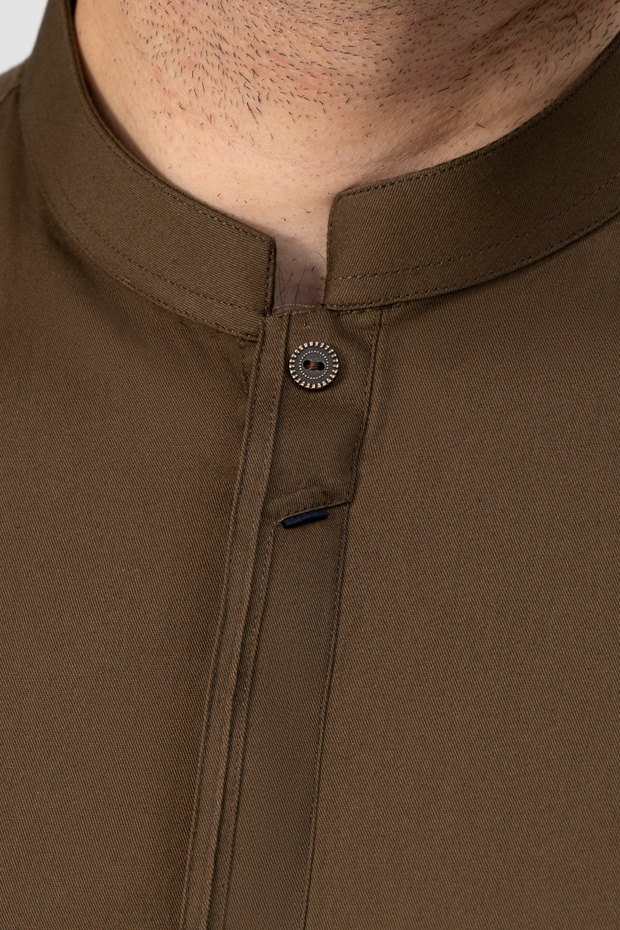 TWILL COTTON KURTA PAJAMA DARK OLIVE