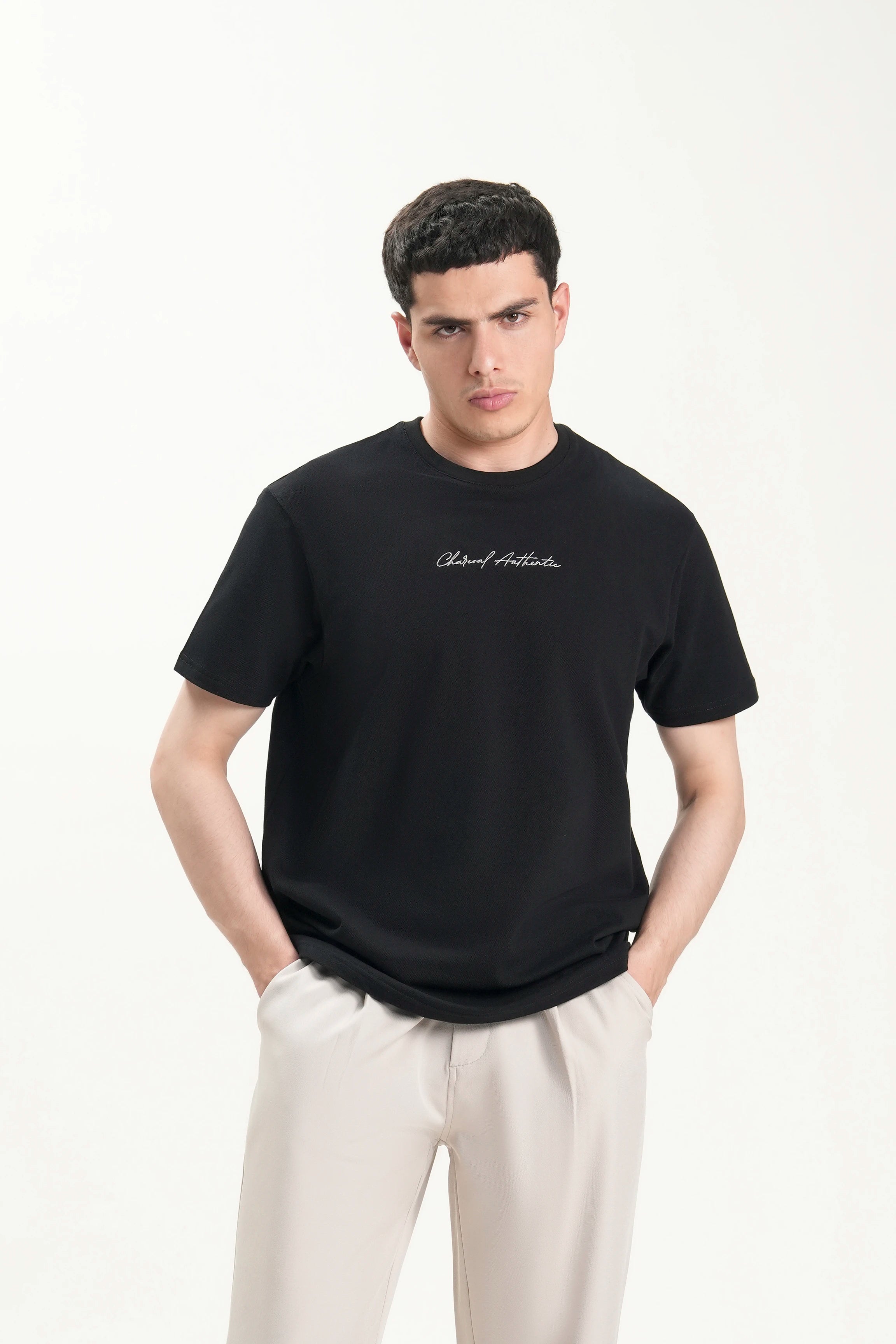 T SHIRT REGULAR FIT BLACK