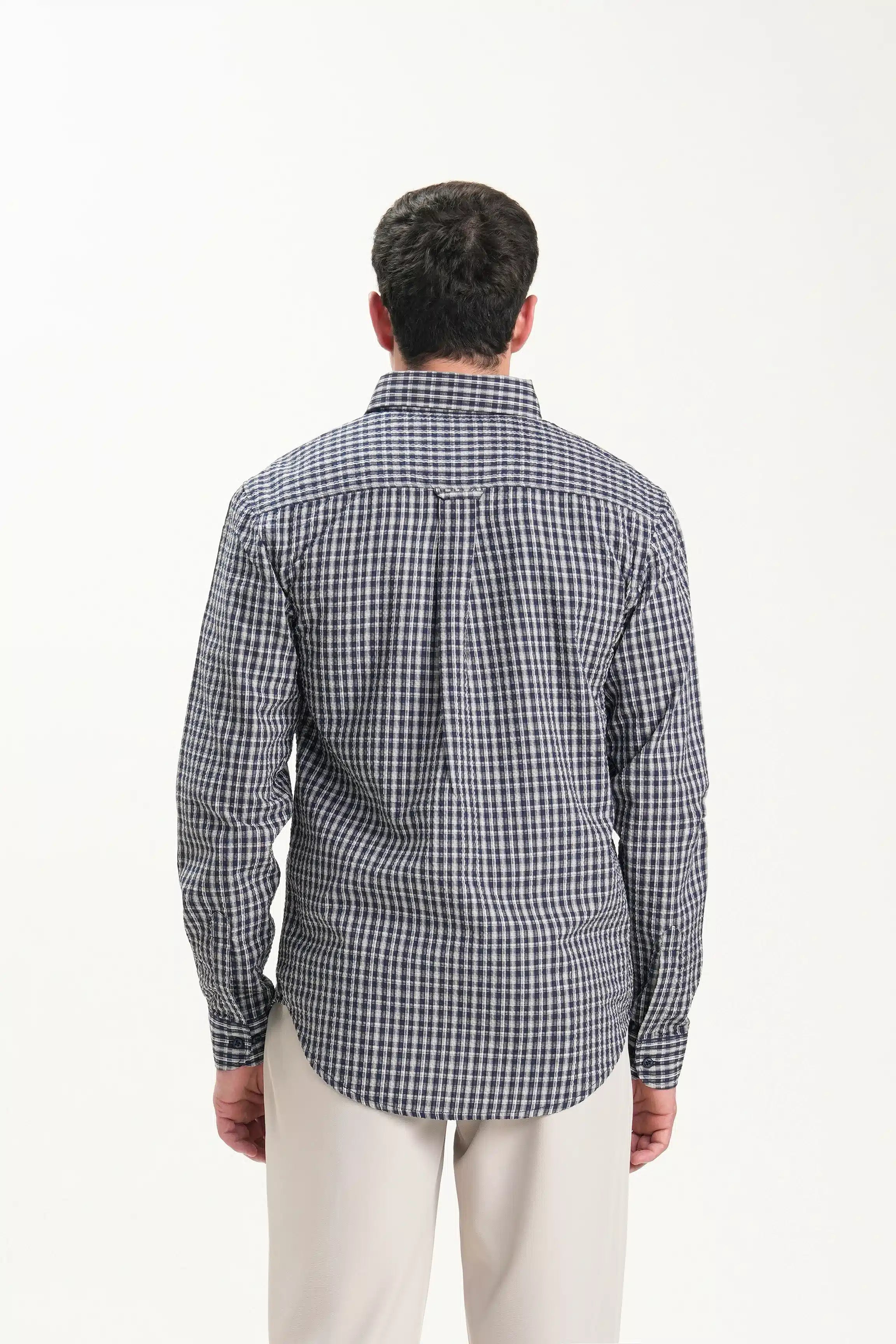 SMART FIT CASUAL SHIRT BLACK CHECK