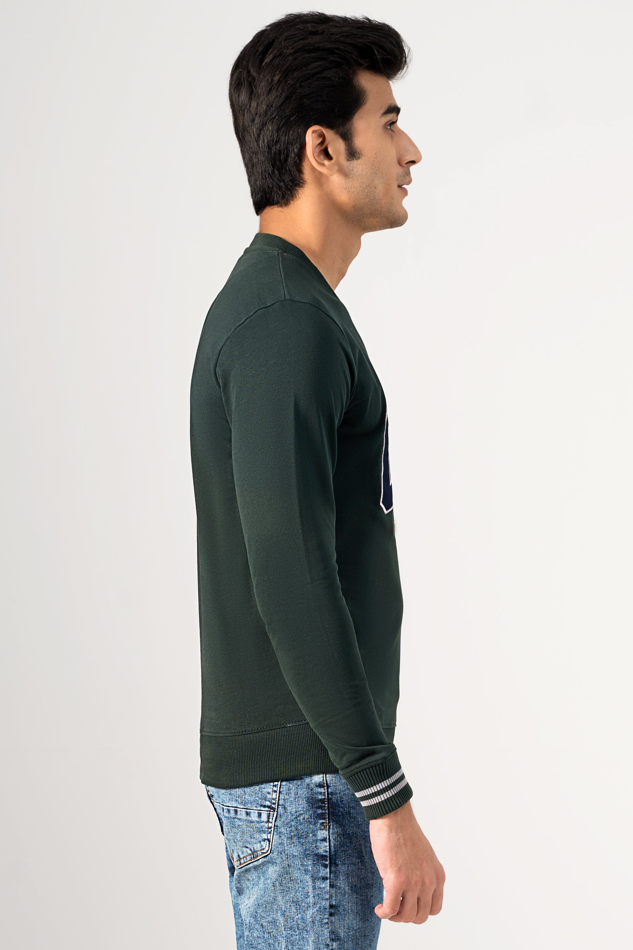 CREW NECK SWEAT SHIRT GREEN