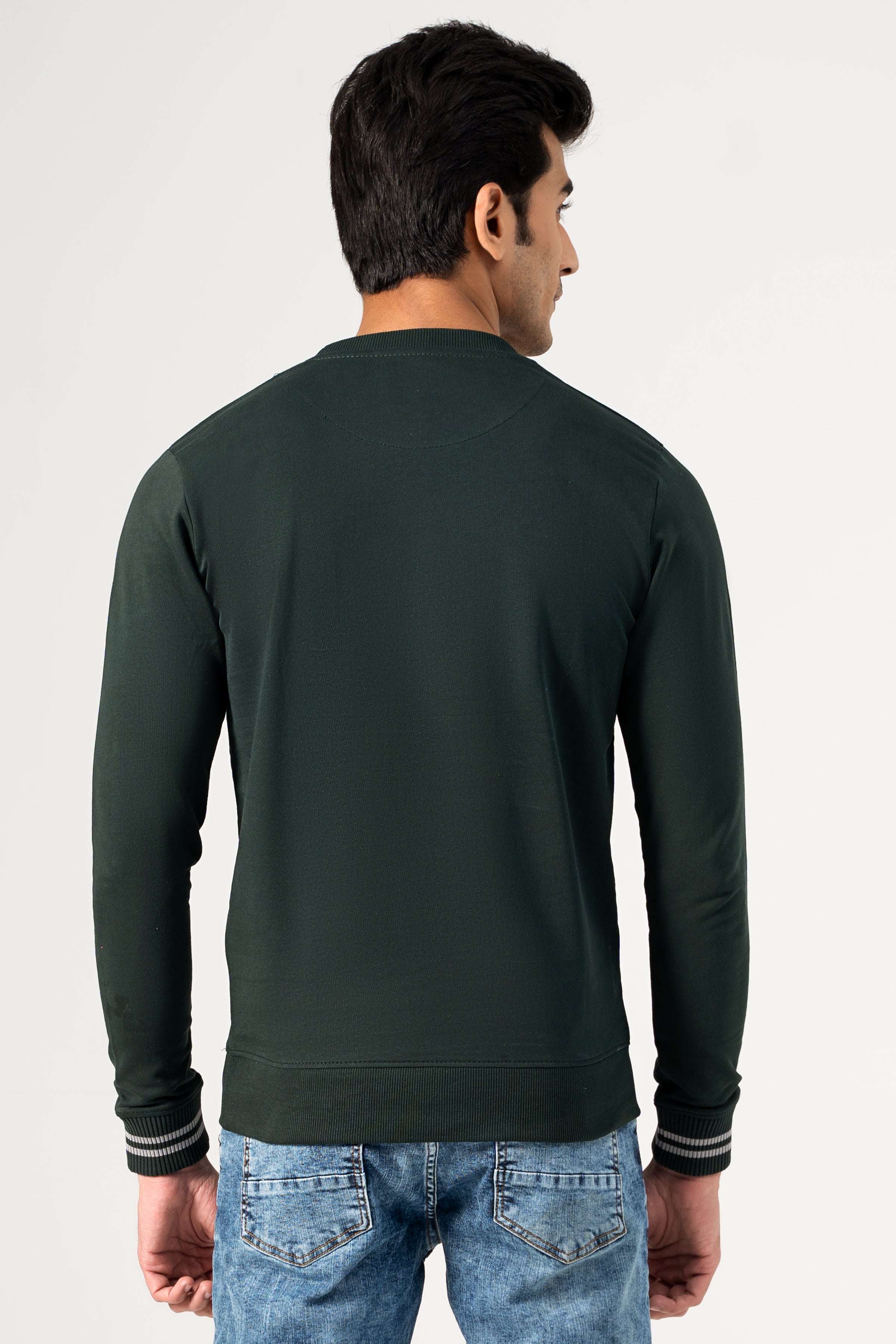 CREW NECK SWEAT SHIRT GREEN