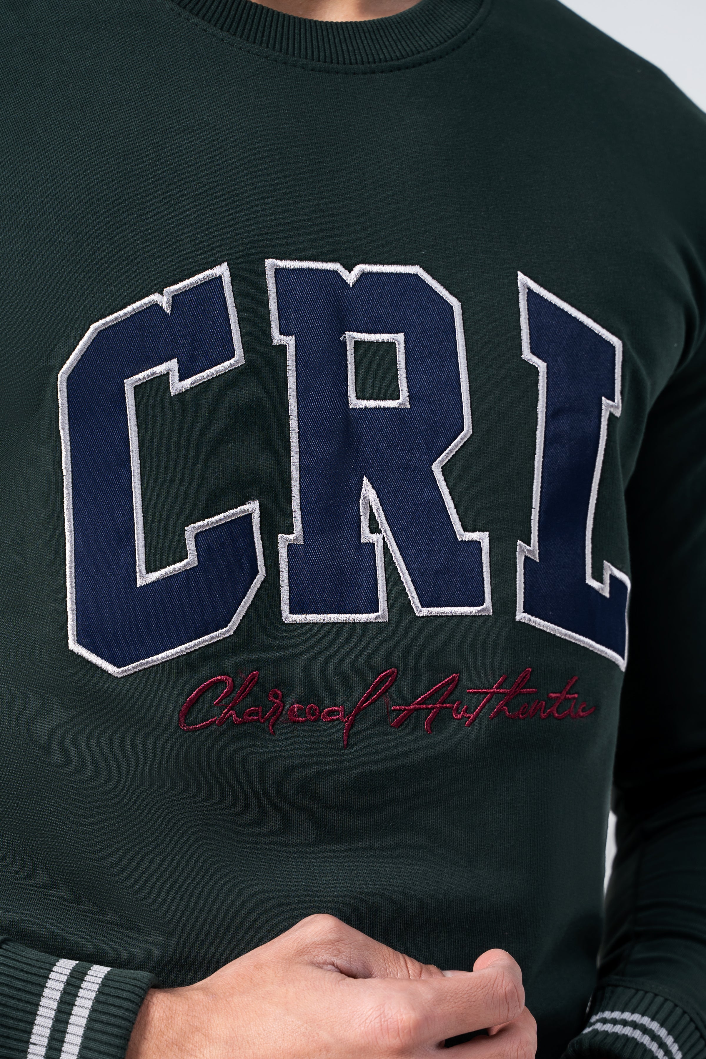 CREW NECK SWEAT SHIRT GREEN