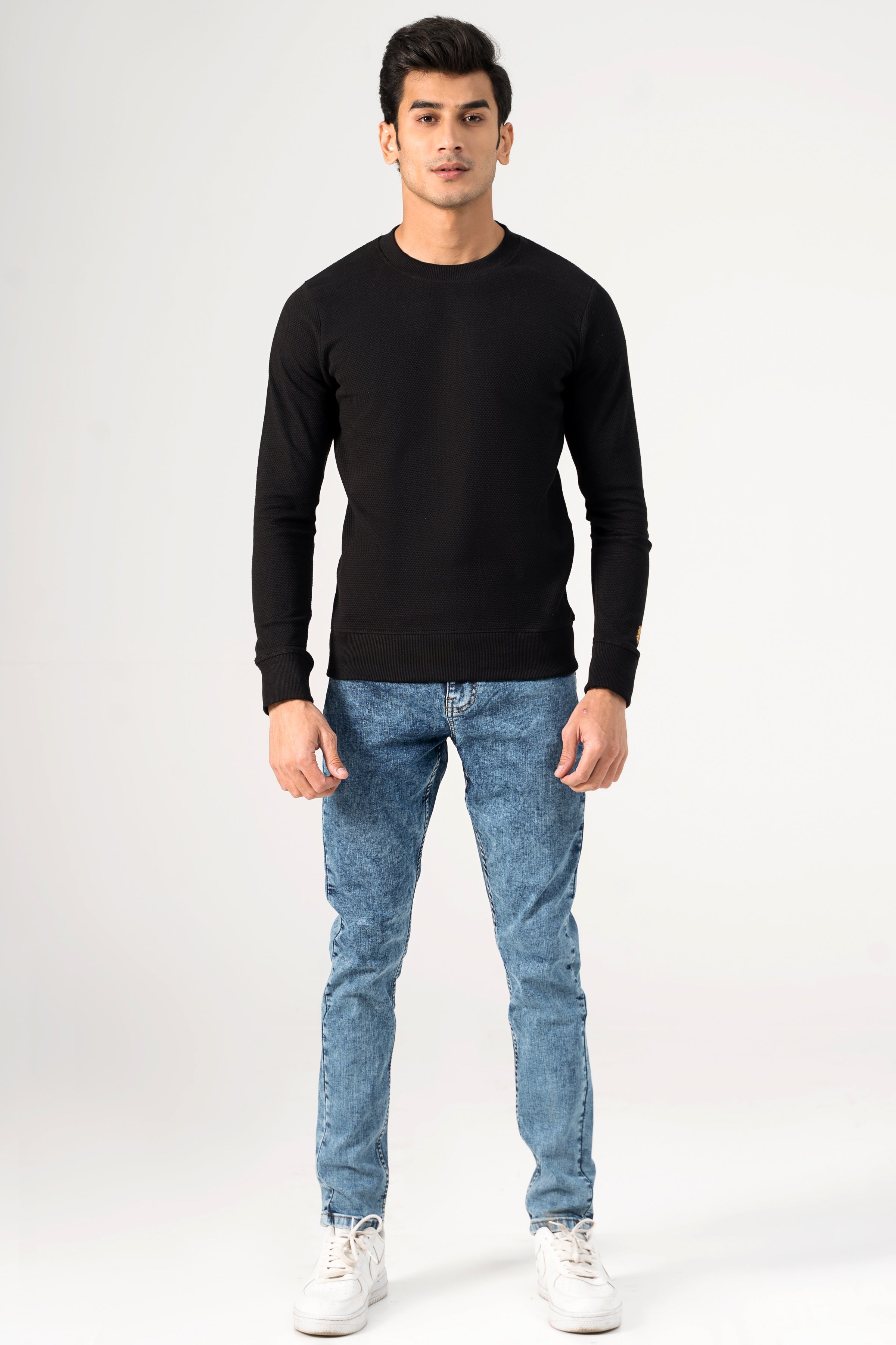 POPCORN SWEAT SHIRT BLACK