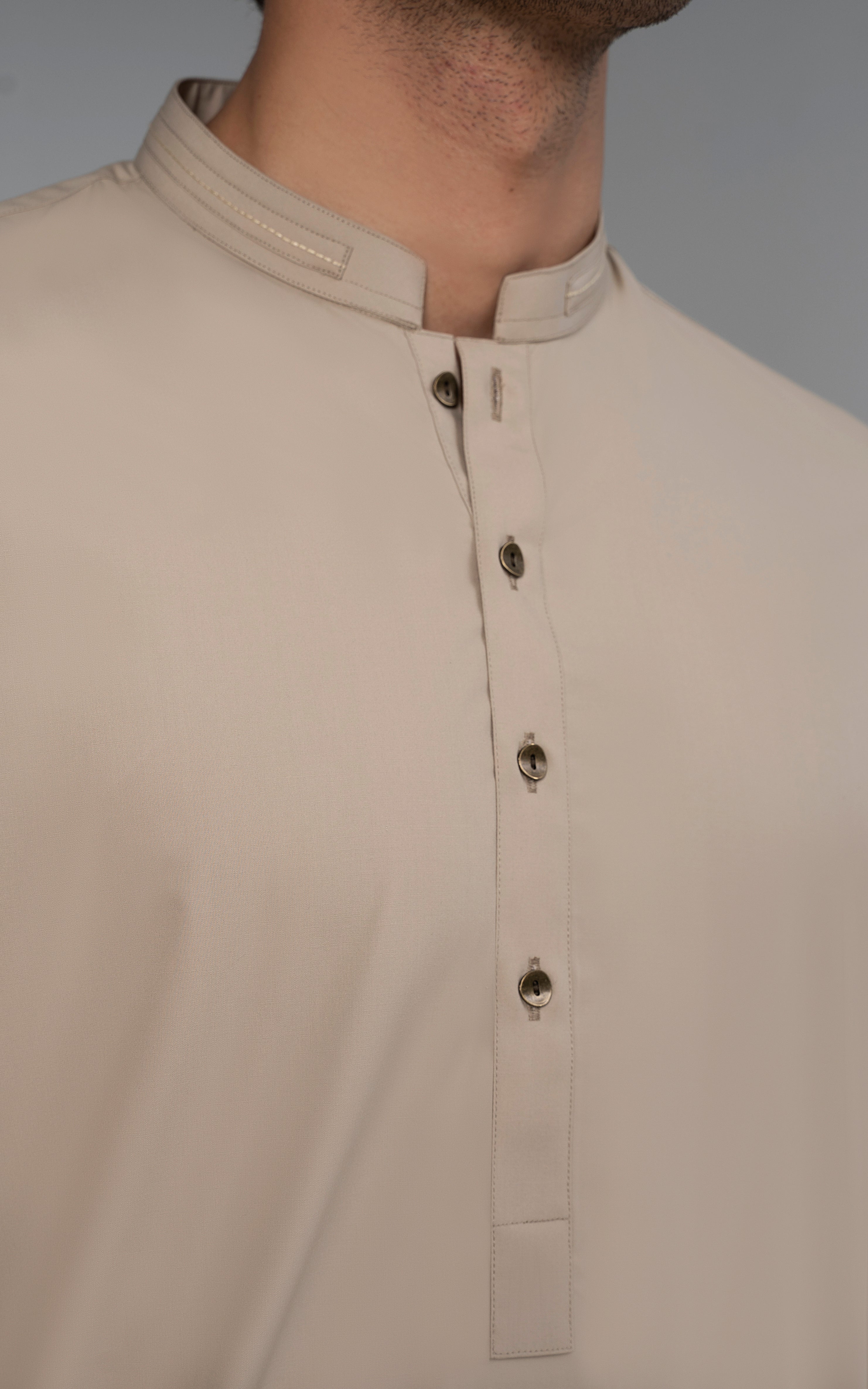 BLENDED KURTA PAJAMA - PREMIUM COLLECTION BEIGE