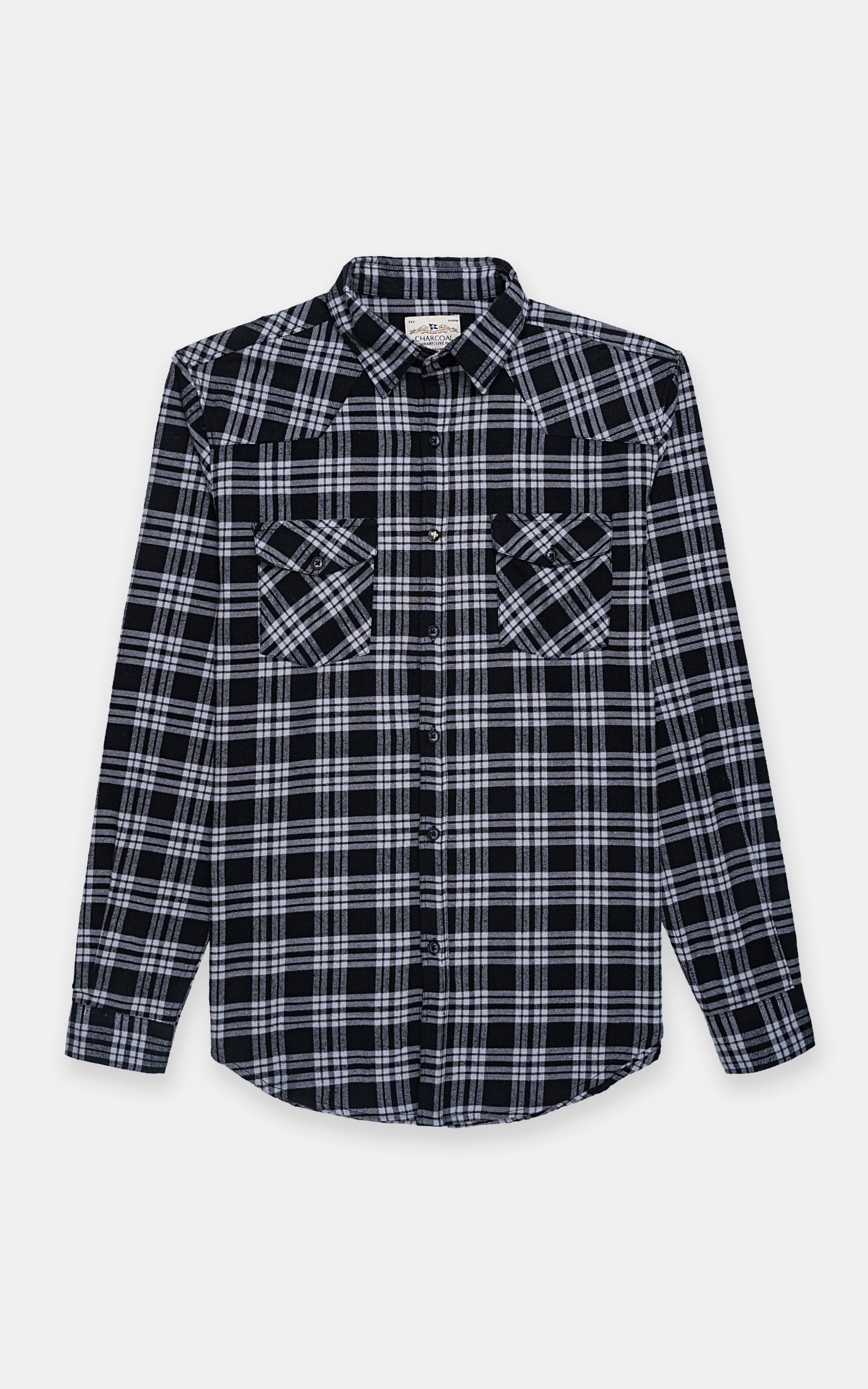 CASUAL SHIRT BLACK GREY