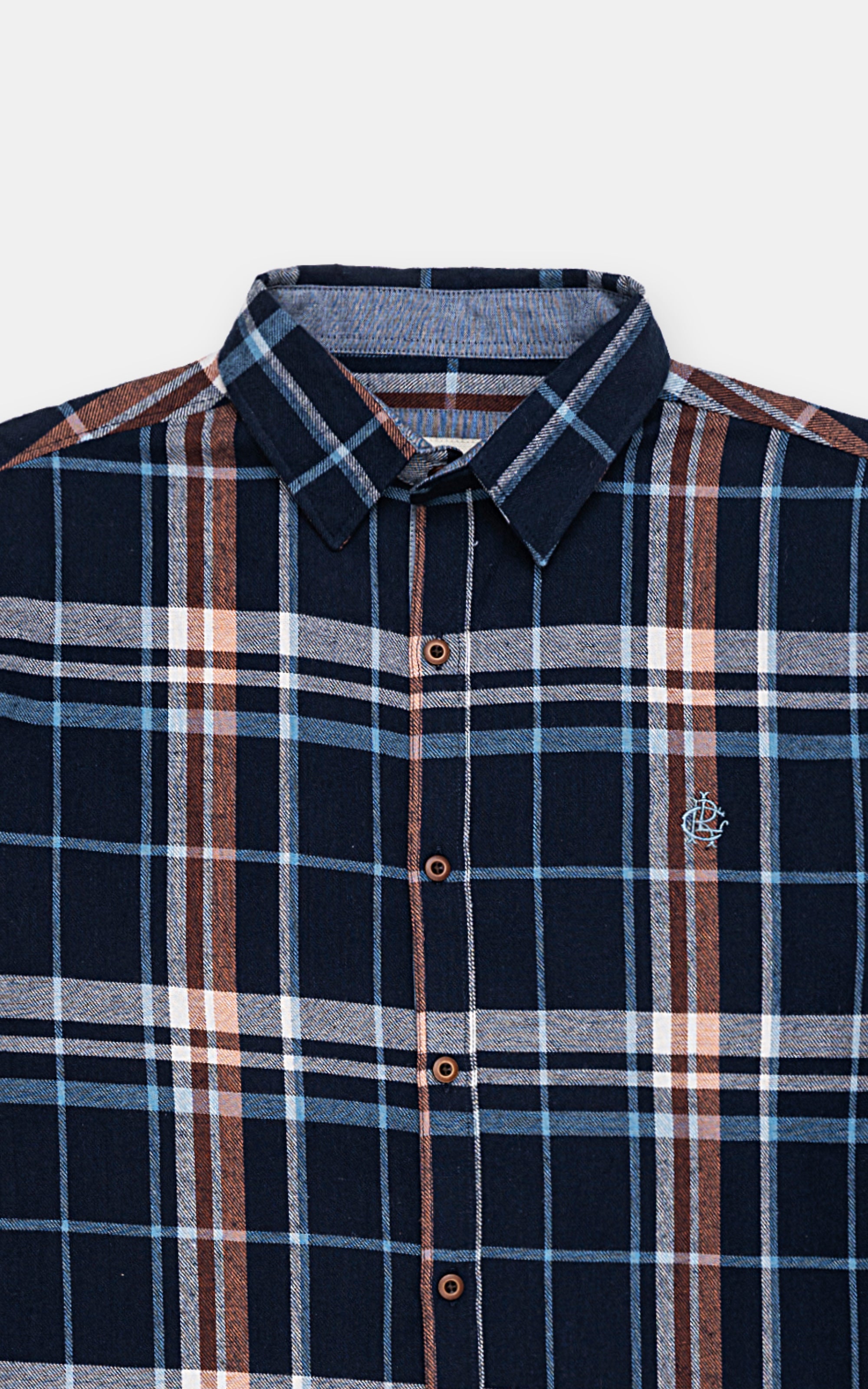 CASUAL SHIRT NAVY CHECK
