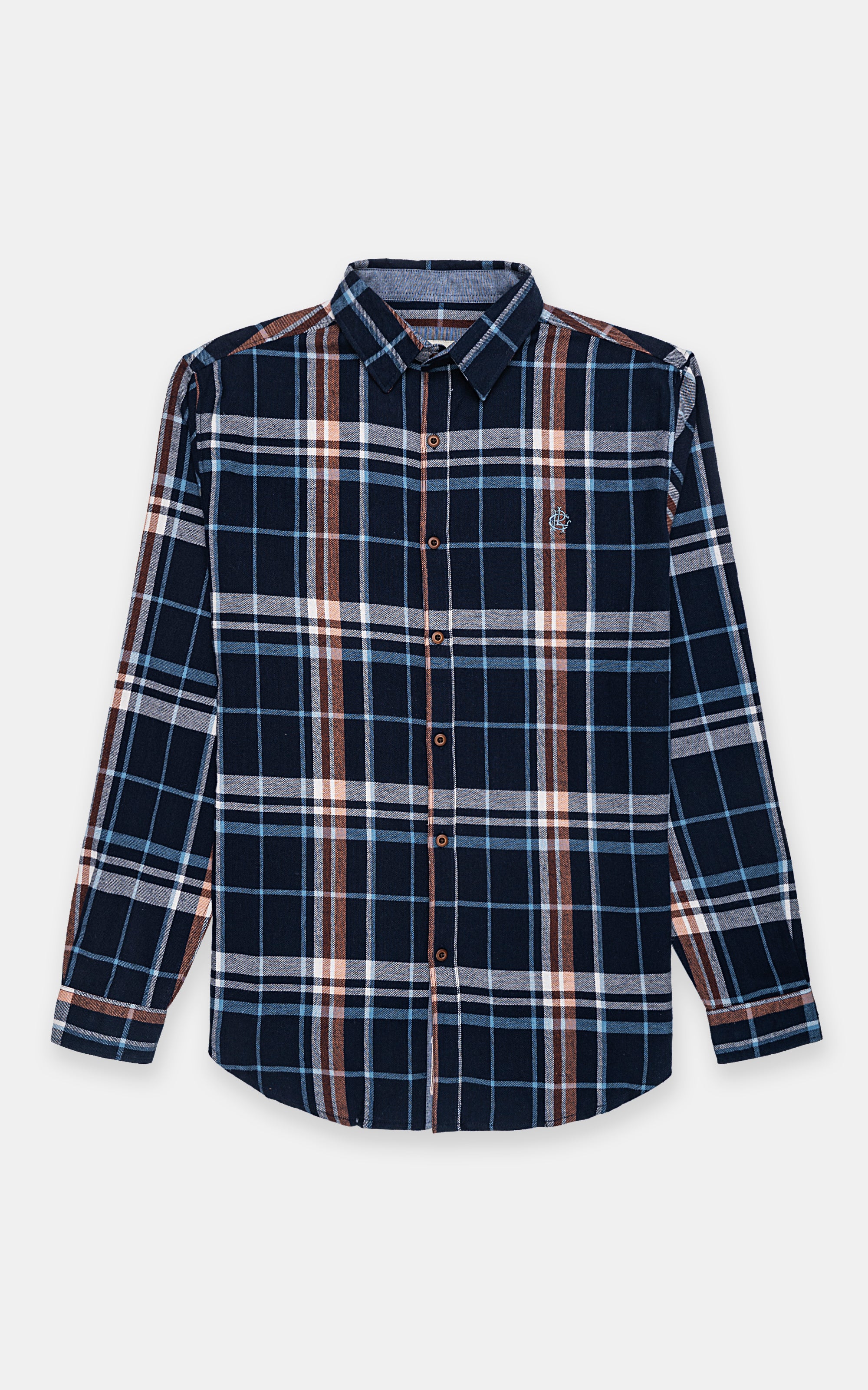 CASUAL SHIRT NAVY CHECK