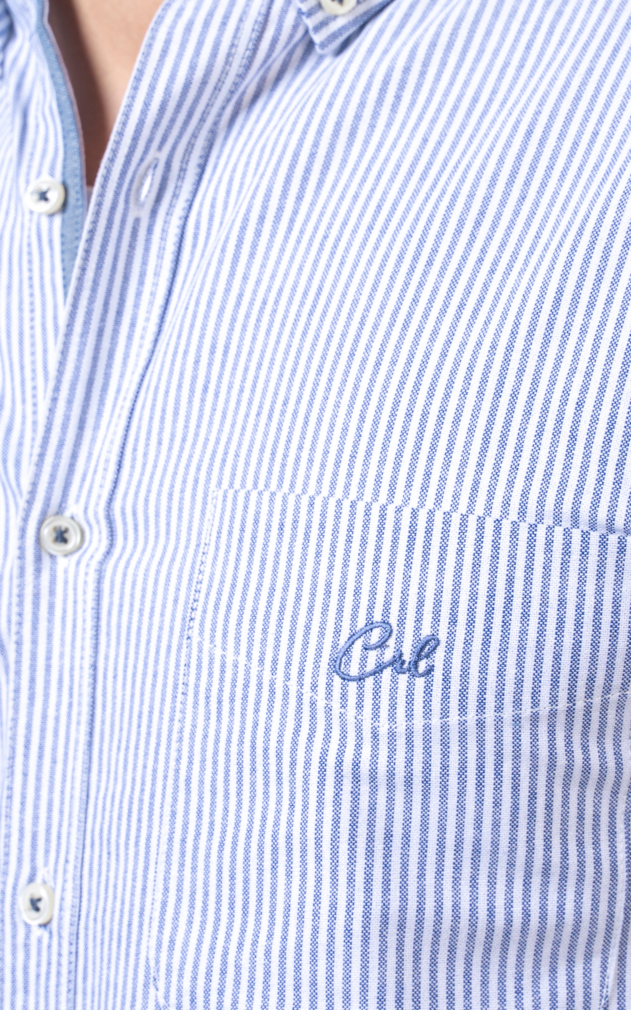 CASUAL SHIRT BUTTON DOWN COLLAR  BLUE