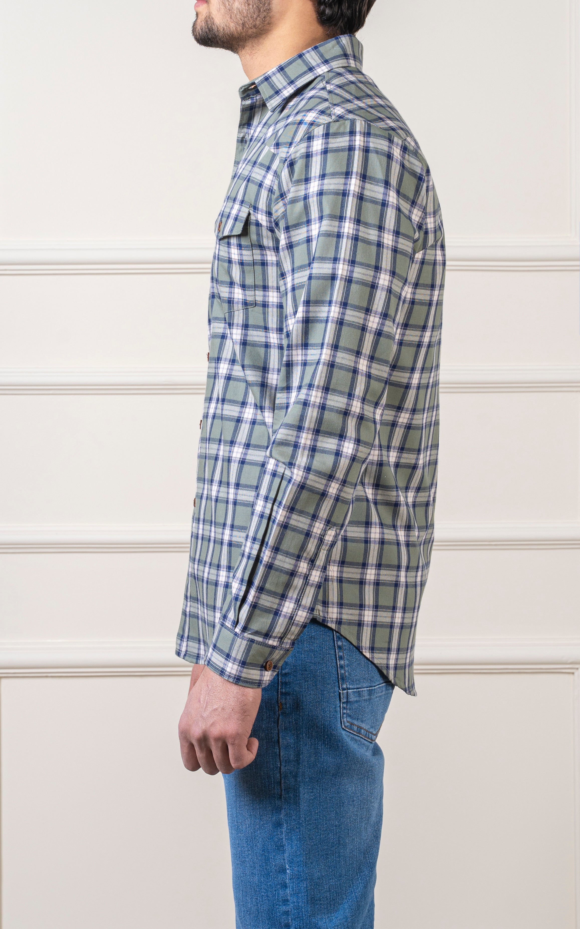 CASUAL SHIRT GREEN CHECK
