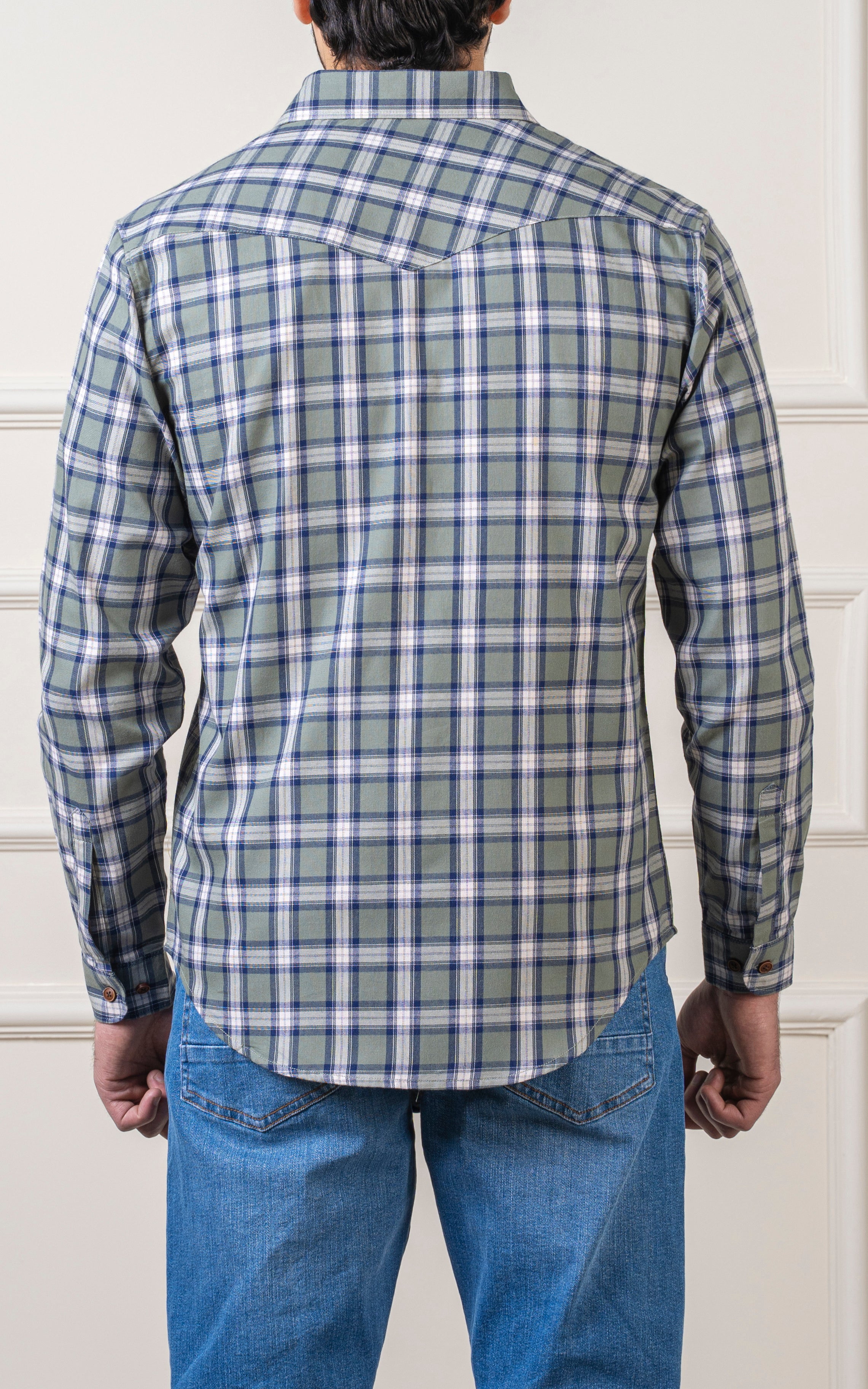 CASUAL SHIRT GREEN CHECK
