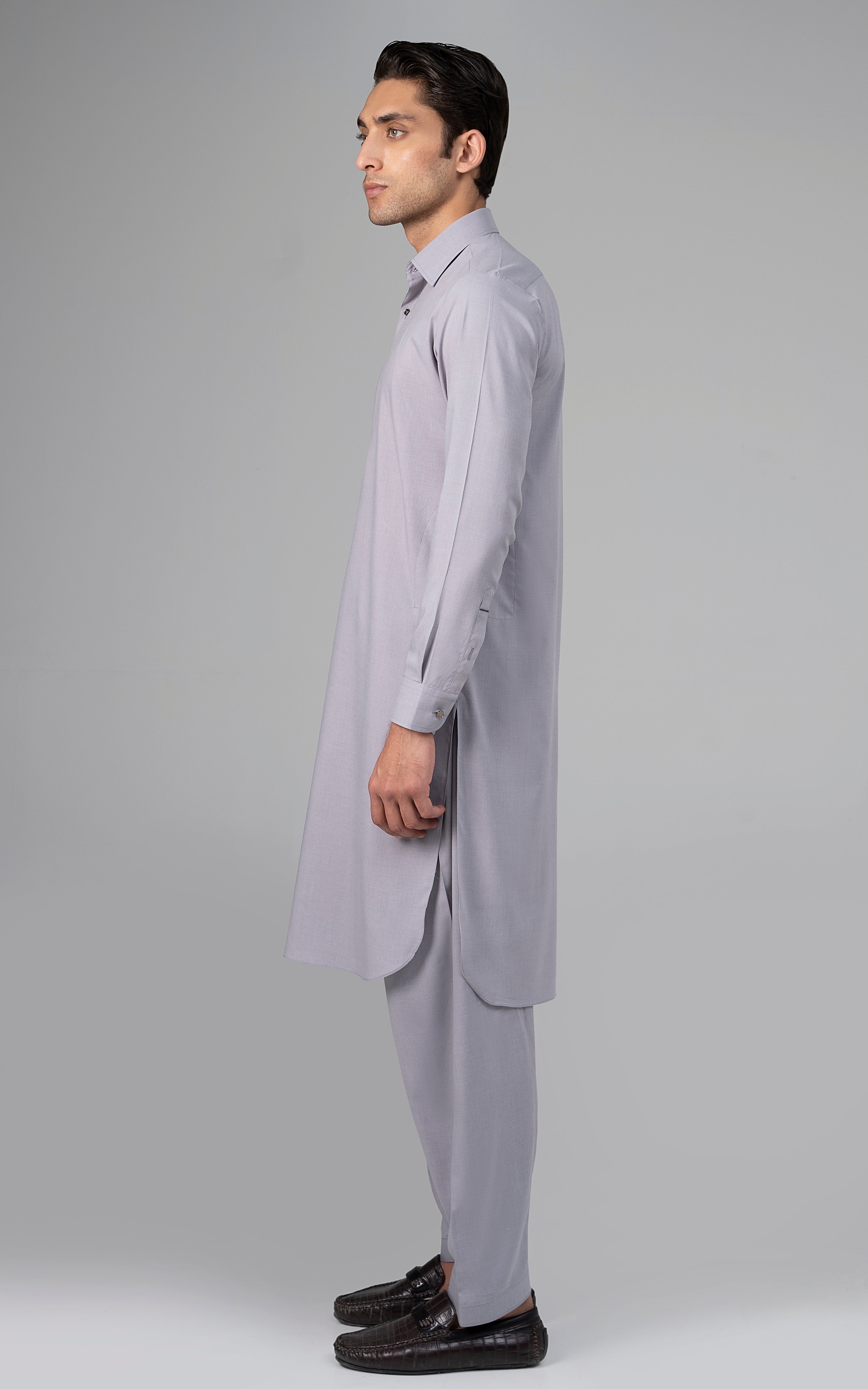 MELANGE WASH & WEAR - SIGNATURE COLLECTION LIGHT GREY MELANGE