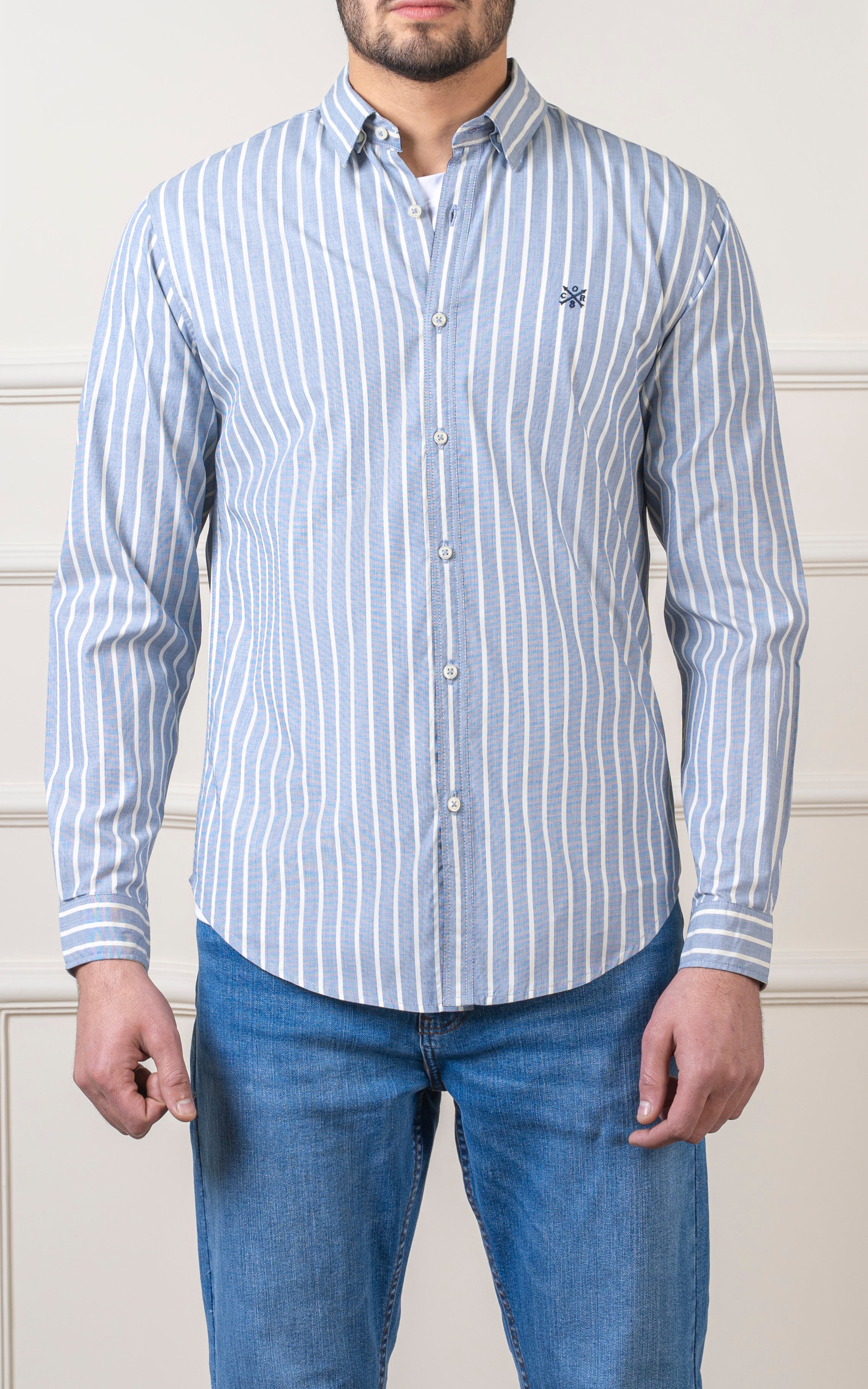 CASUAL SHIRT CHAMBRAY BLUE