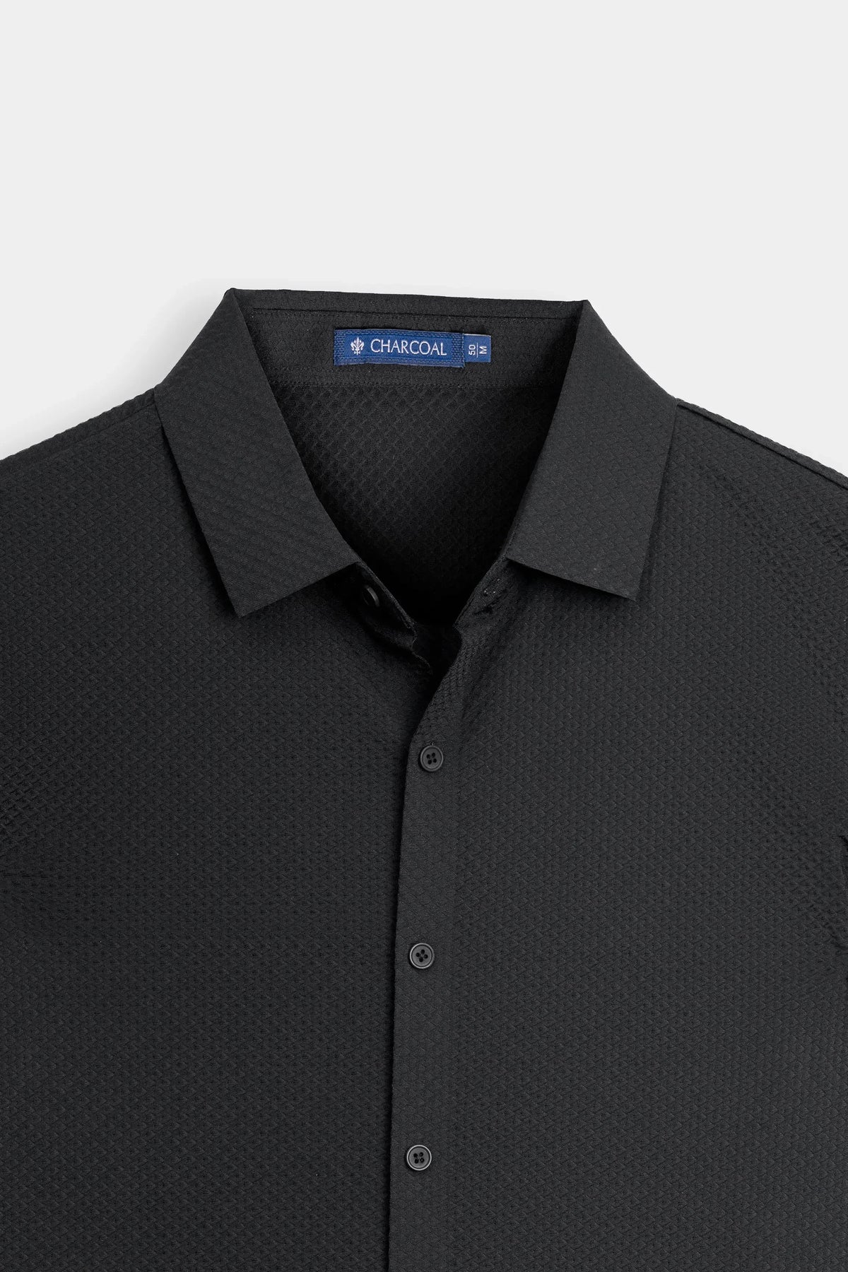 PREMIUM NYLON CASUAL SHIRT BLACK