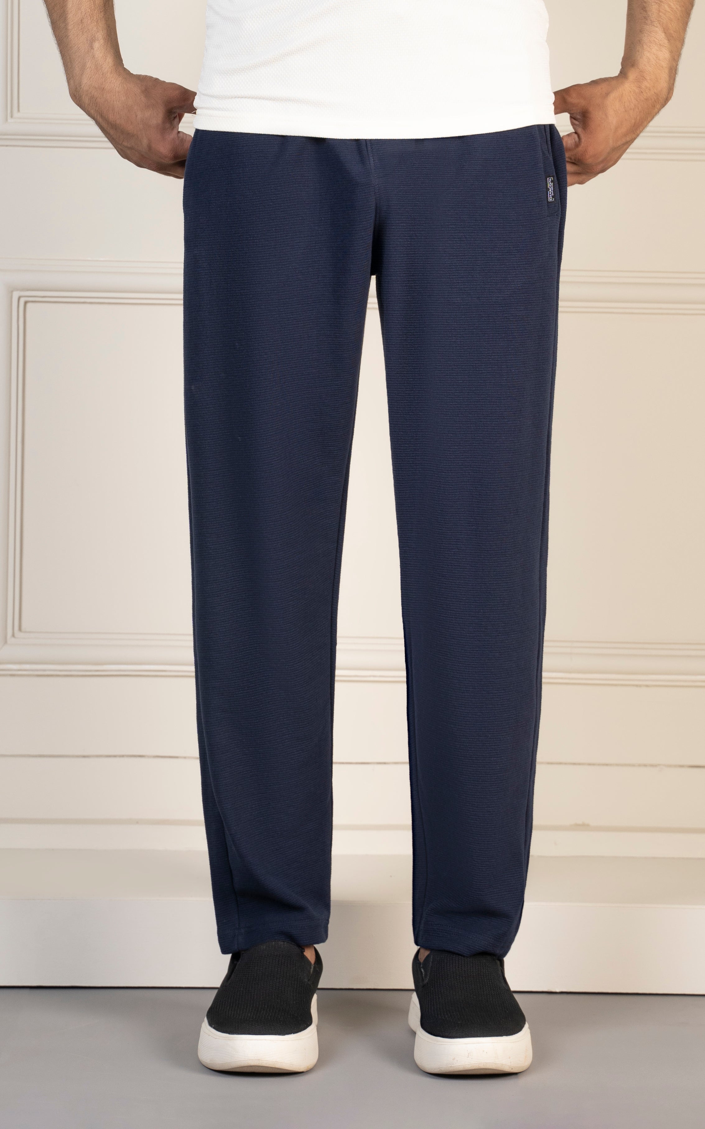 LOOSE FIT OTTOMAN JOGGER TROUSER NAVY