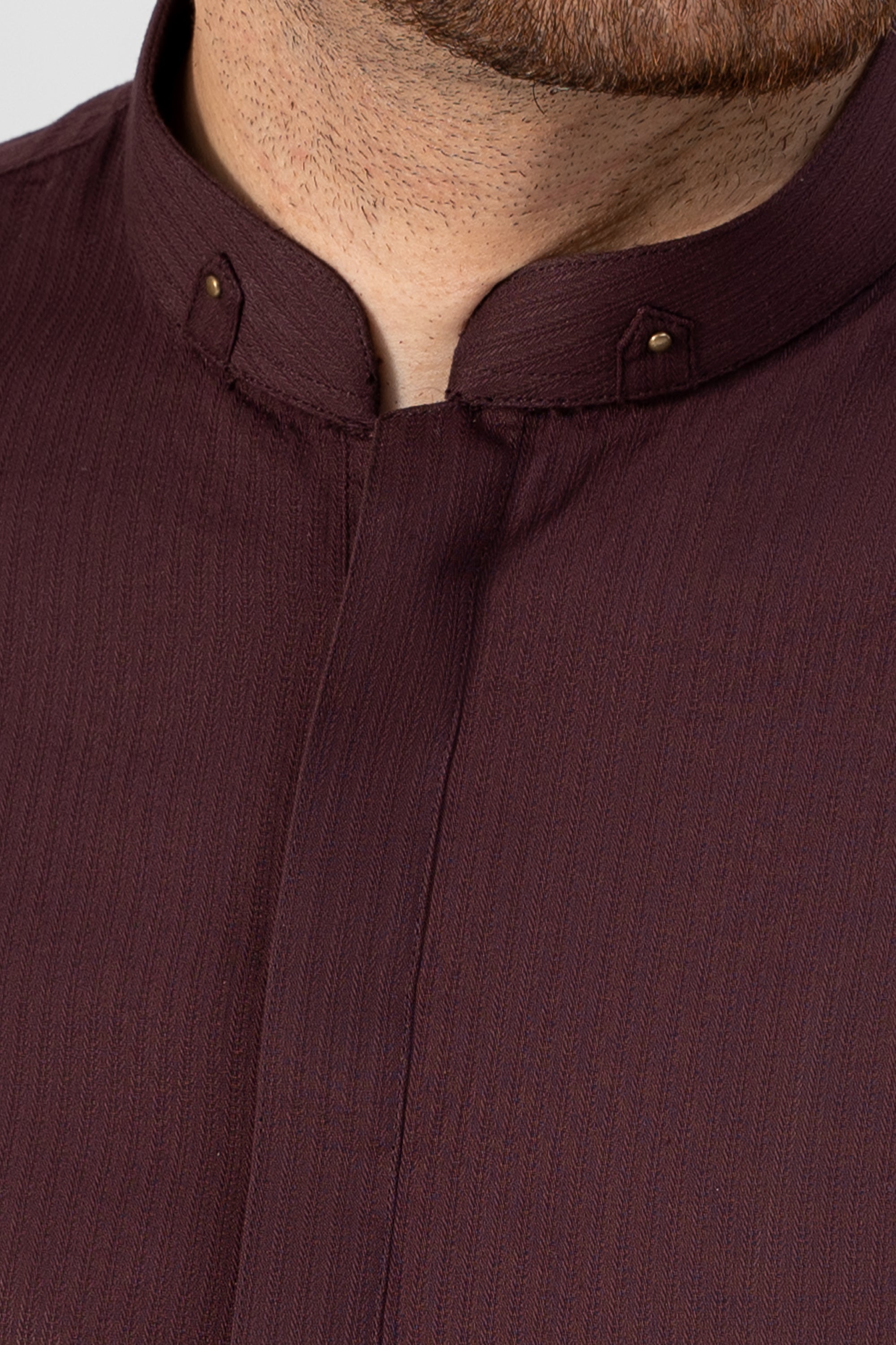 SELF DOBBY KURTA PAJAMA MAROON