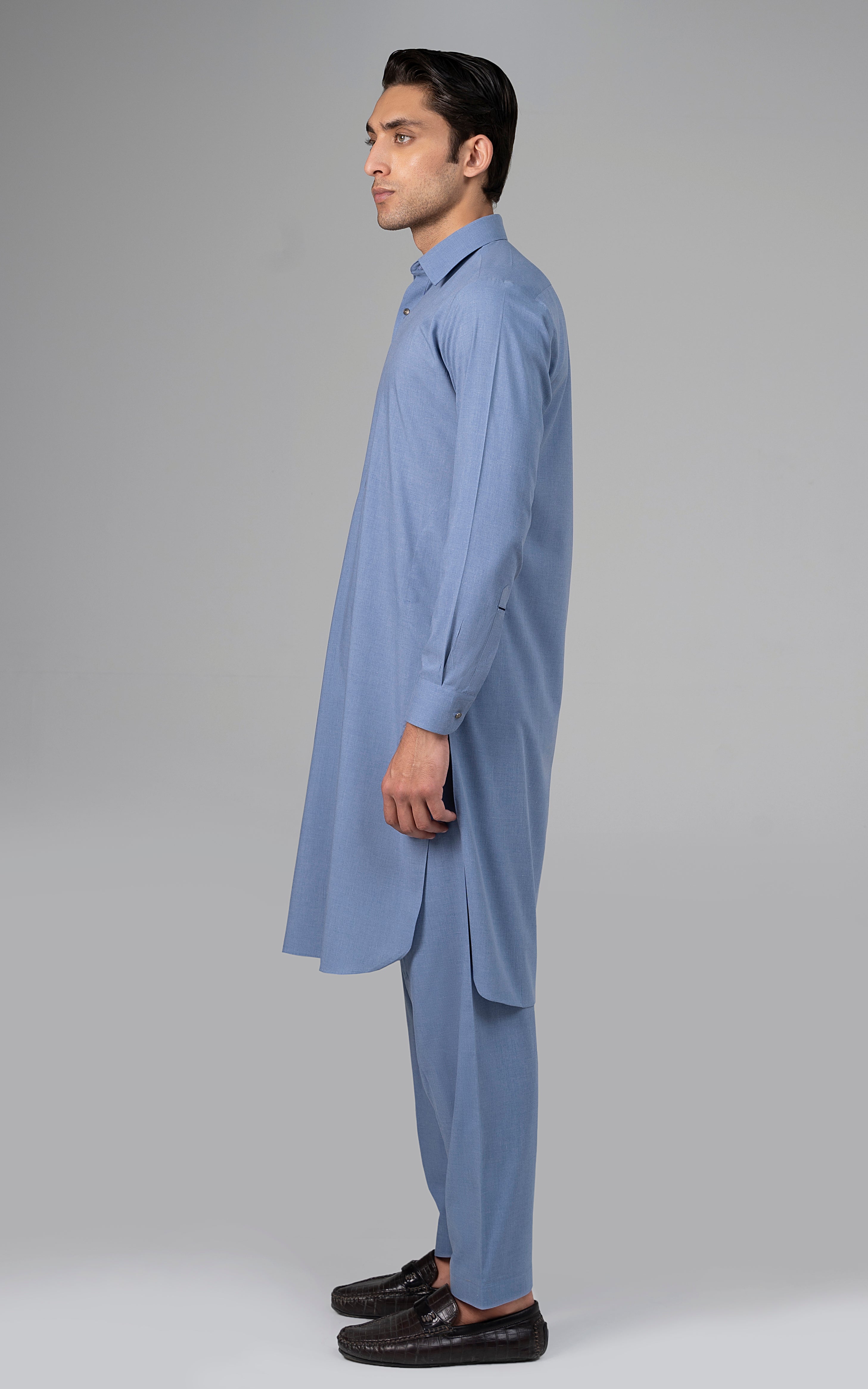 MELANGE WASH & WEAR - SIGNATURE COLLECTION LIGHT BLUE MELANGE