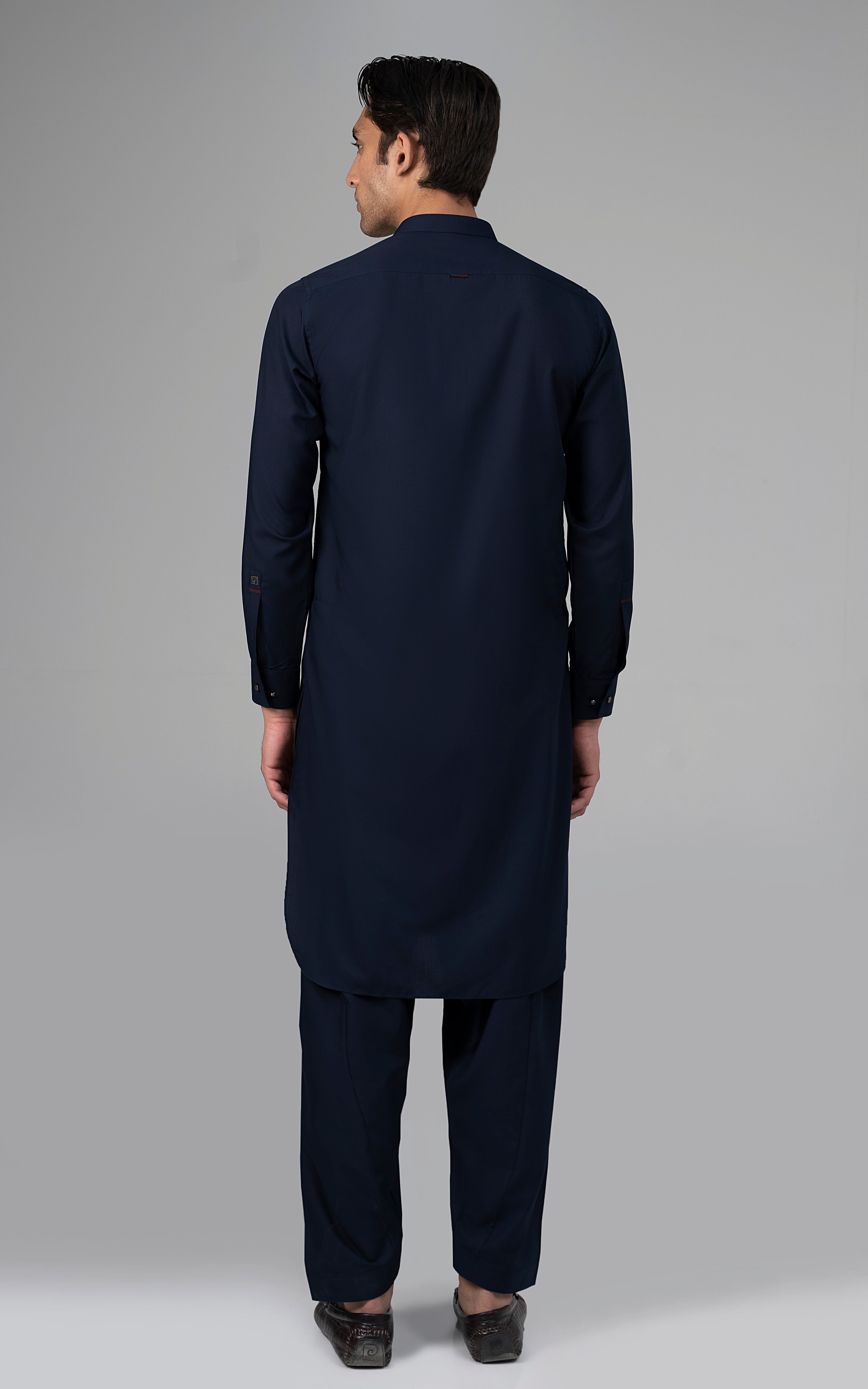 TEXTURED BLENDED WASH & WEAR - SIGNATURE COLLECTION NAVY