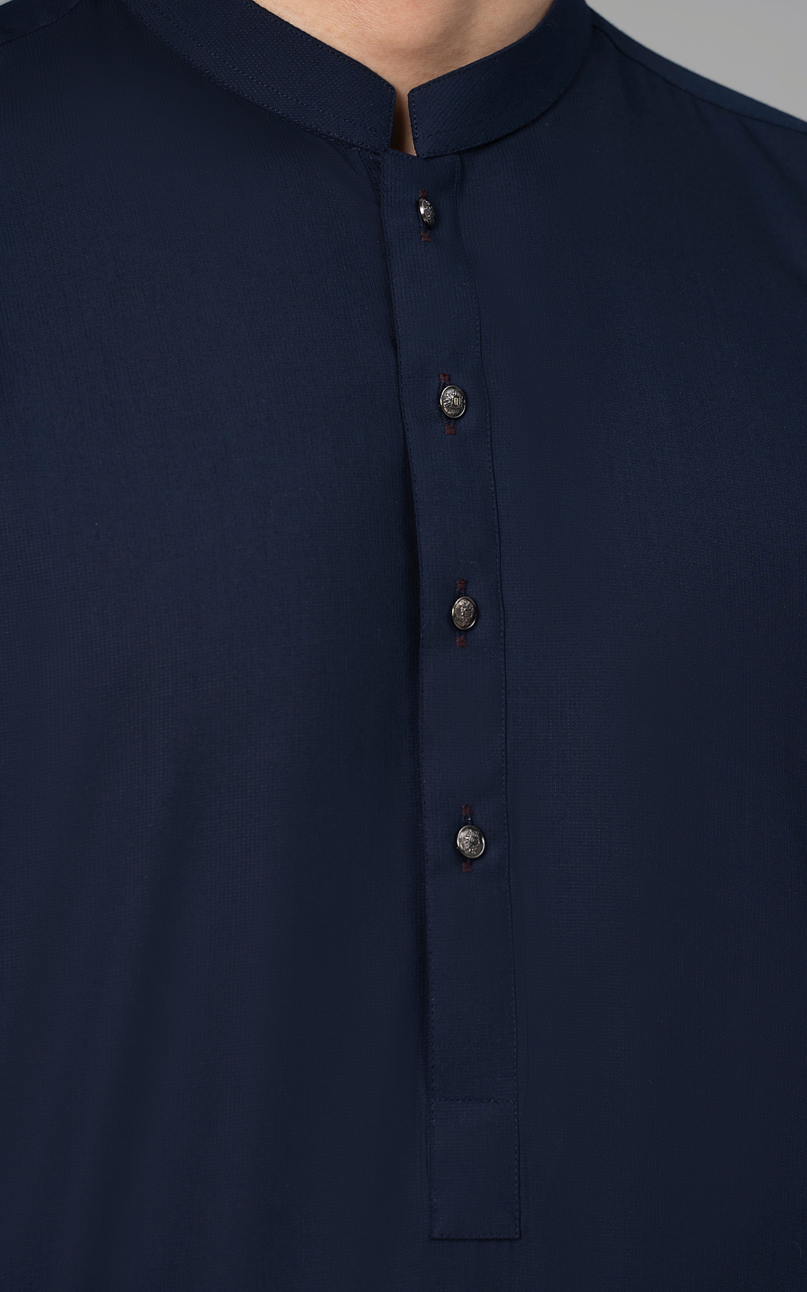 TEXTURED BLENDED WASH & WEAR - SIGNATURE COLLECTION NAVY