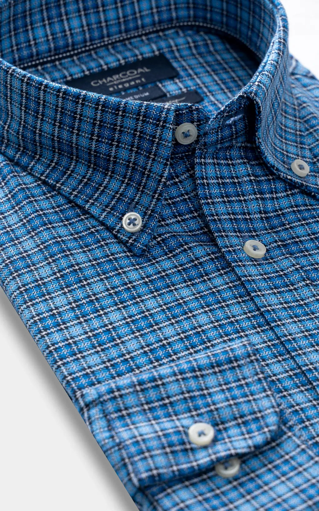 SEMI FORMAL SMART FIT SHIRT BROWN BLUE