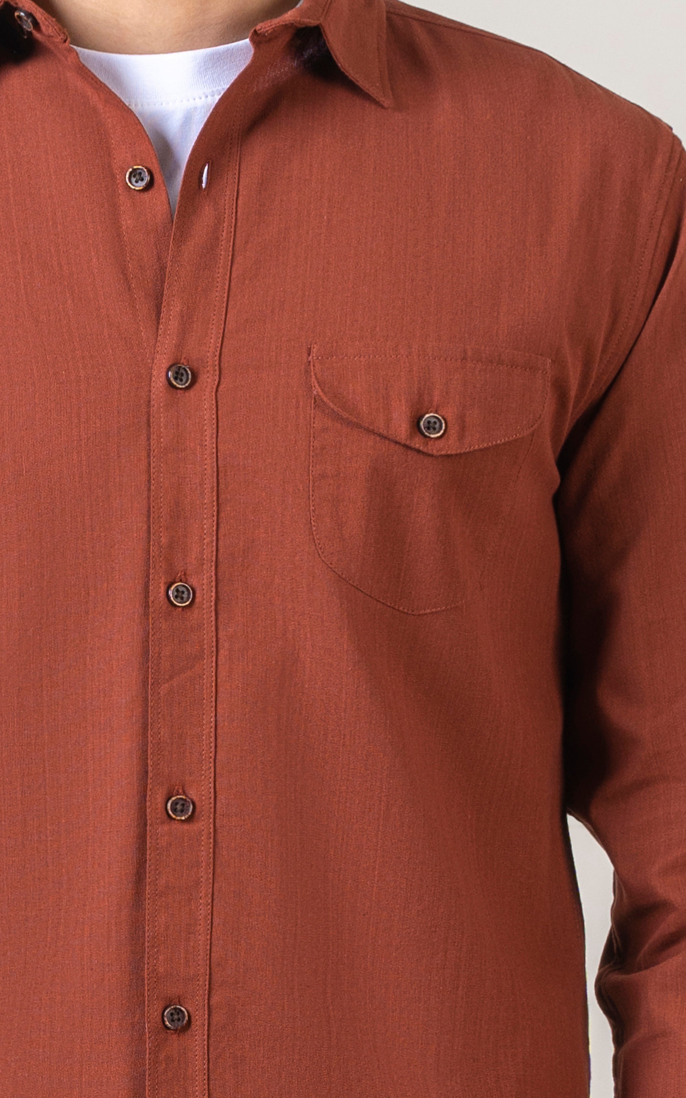 CASUAL SHIRT RUST