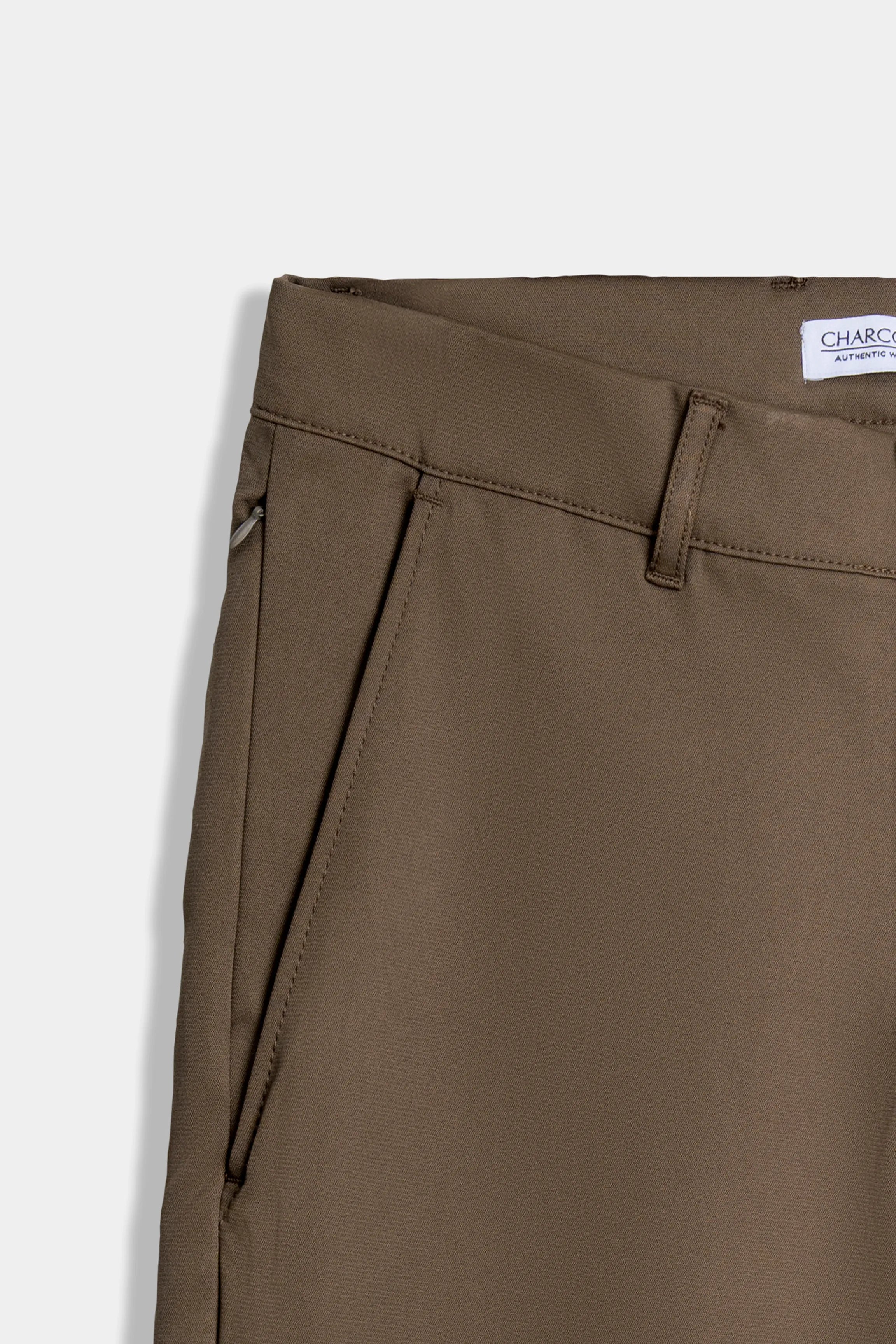CASUAL PANT REGULAR FIT BROWN