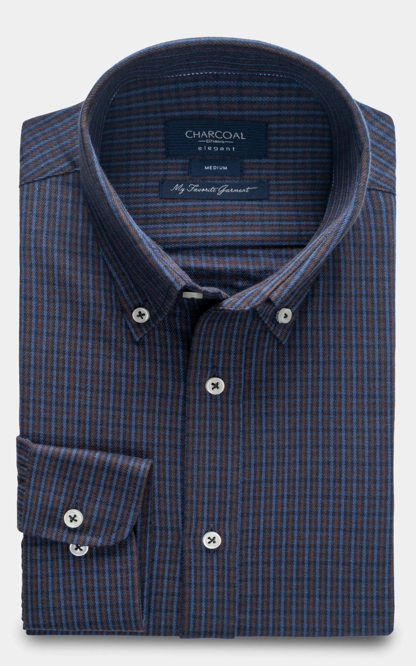 SEMI FORMAL SMART FIT SHIRT GREY BLACK