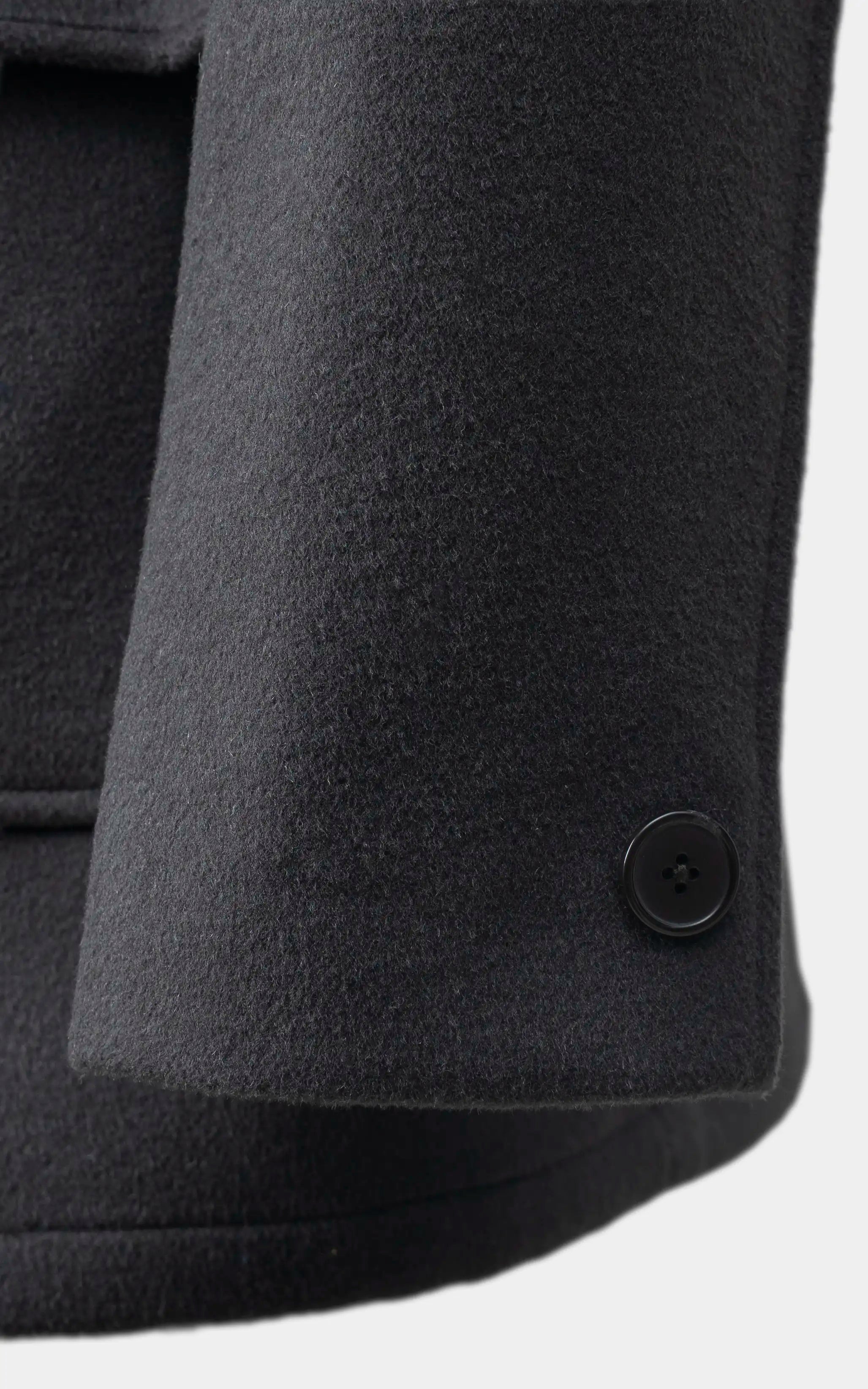 Men’s Stand-Collar Long Coat Dark Grey