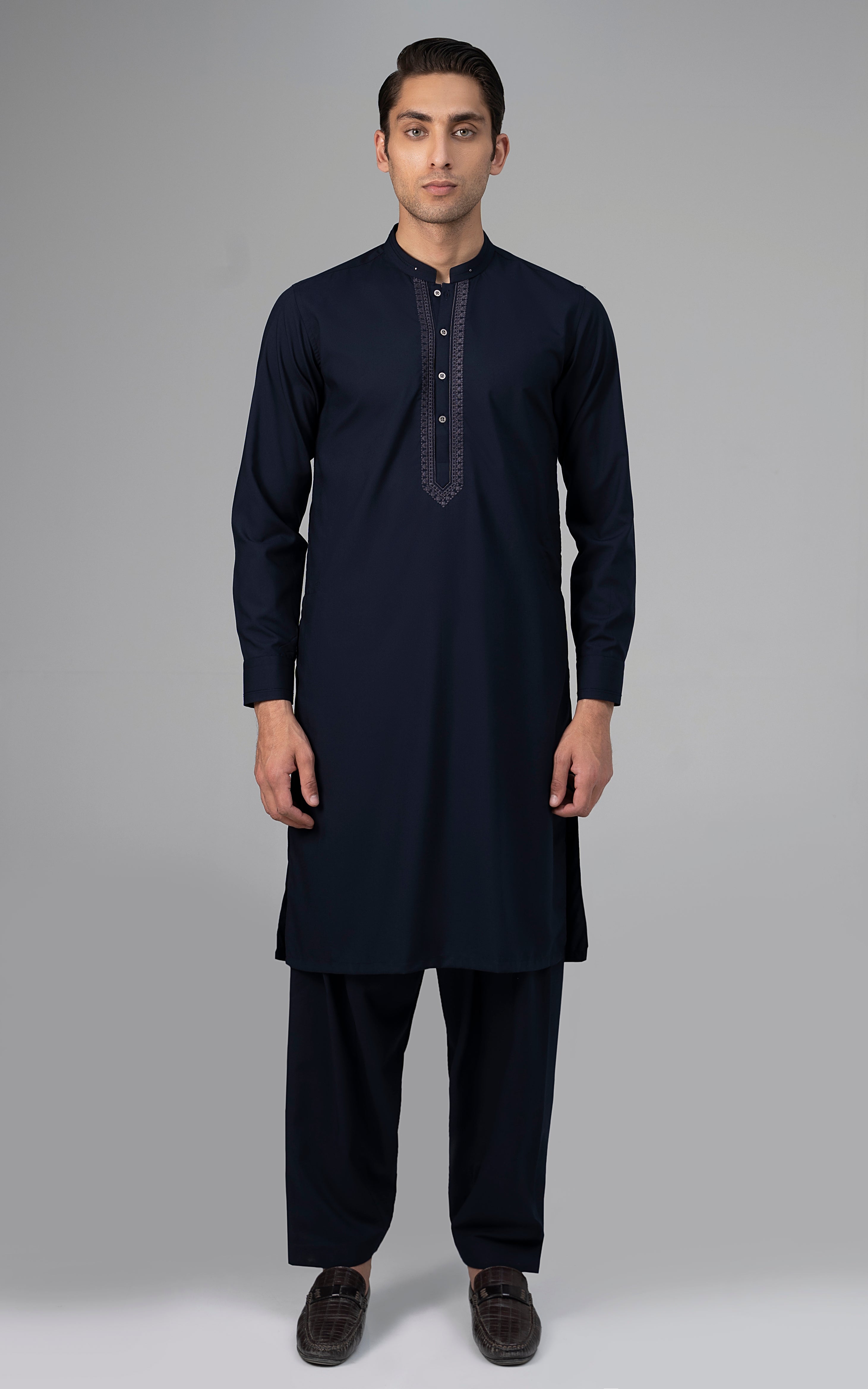 EMBROIDERED WASH & WEAR - PREMIUM COLLECTION NAVY