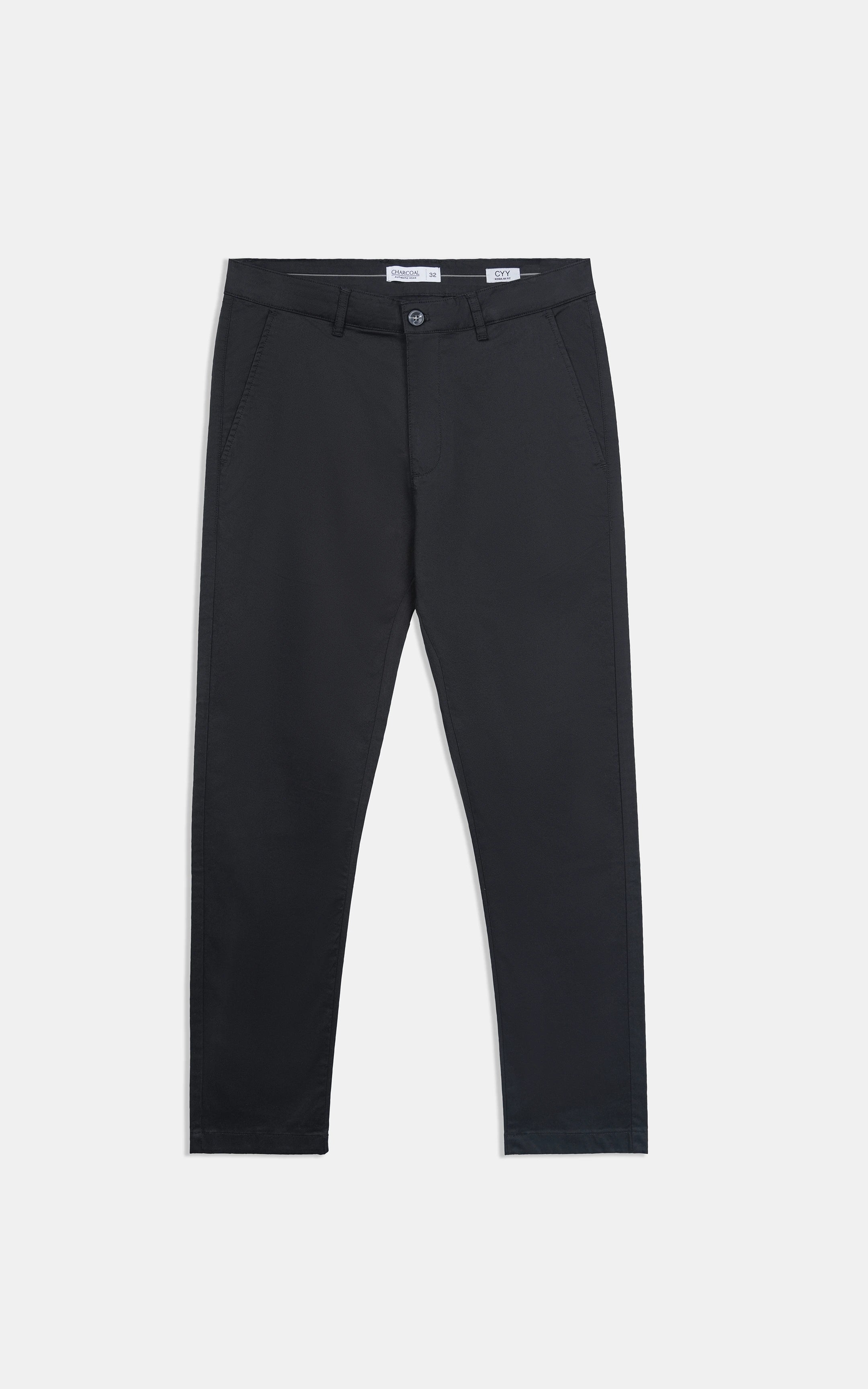 REGULAR FIT CROSS POCKET CHINO PANT BLACK