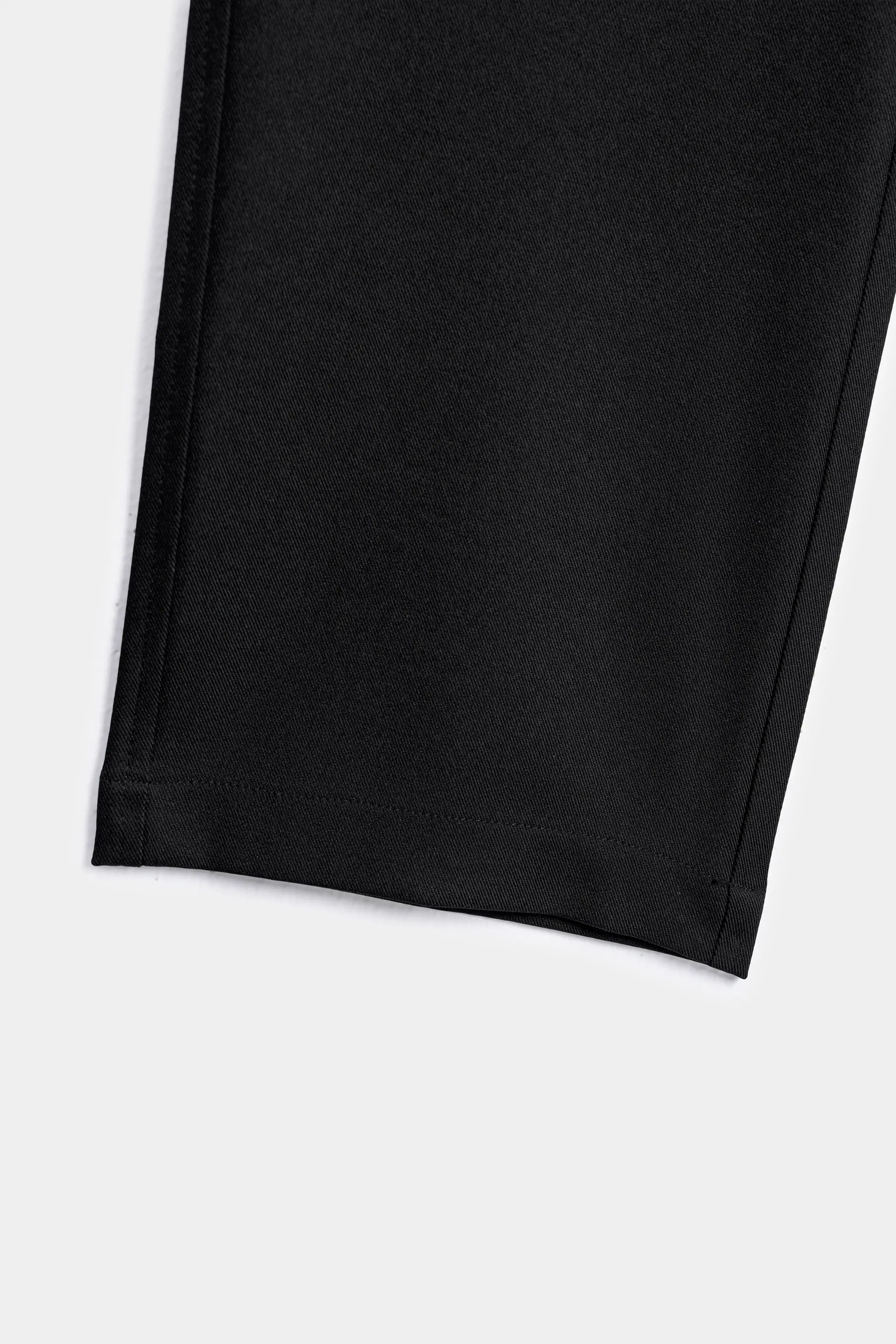 ELASTICATED WAIST CASUAL PANT BLACK