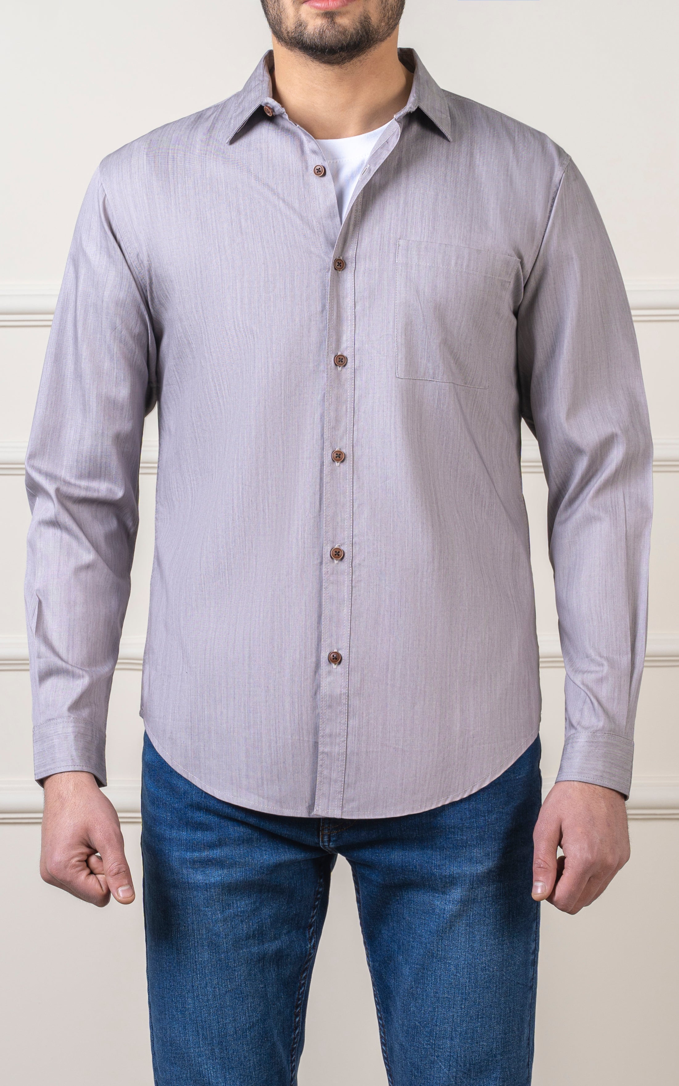 CASUAL SHIRT LIGHT GREY
