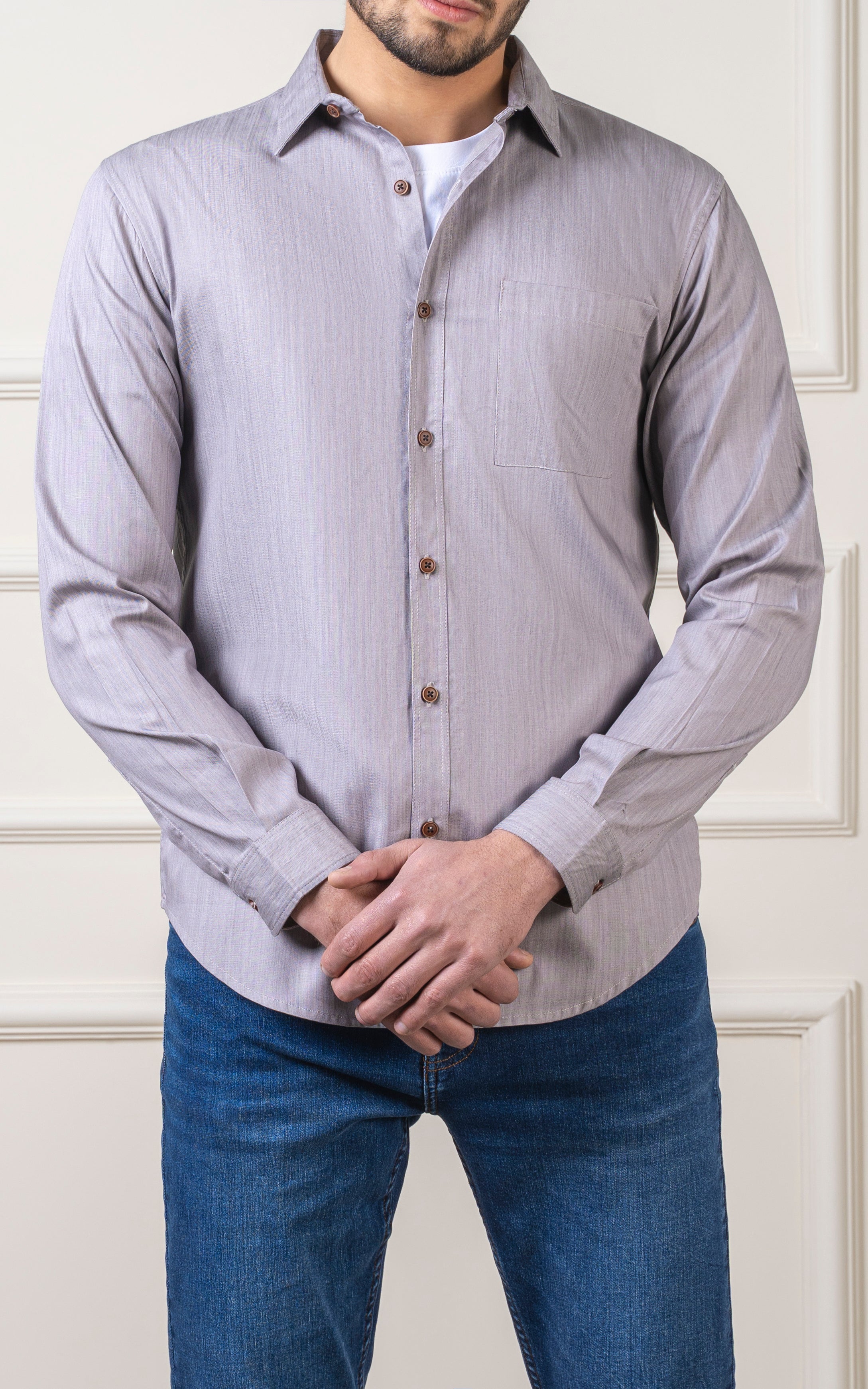 CASUAL SHIRT LIGHT GREY