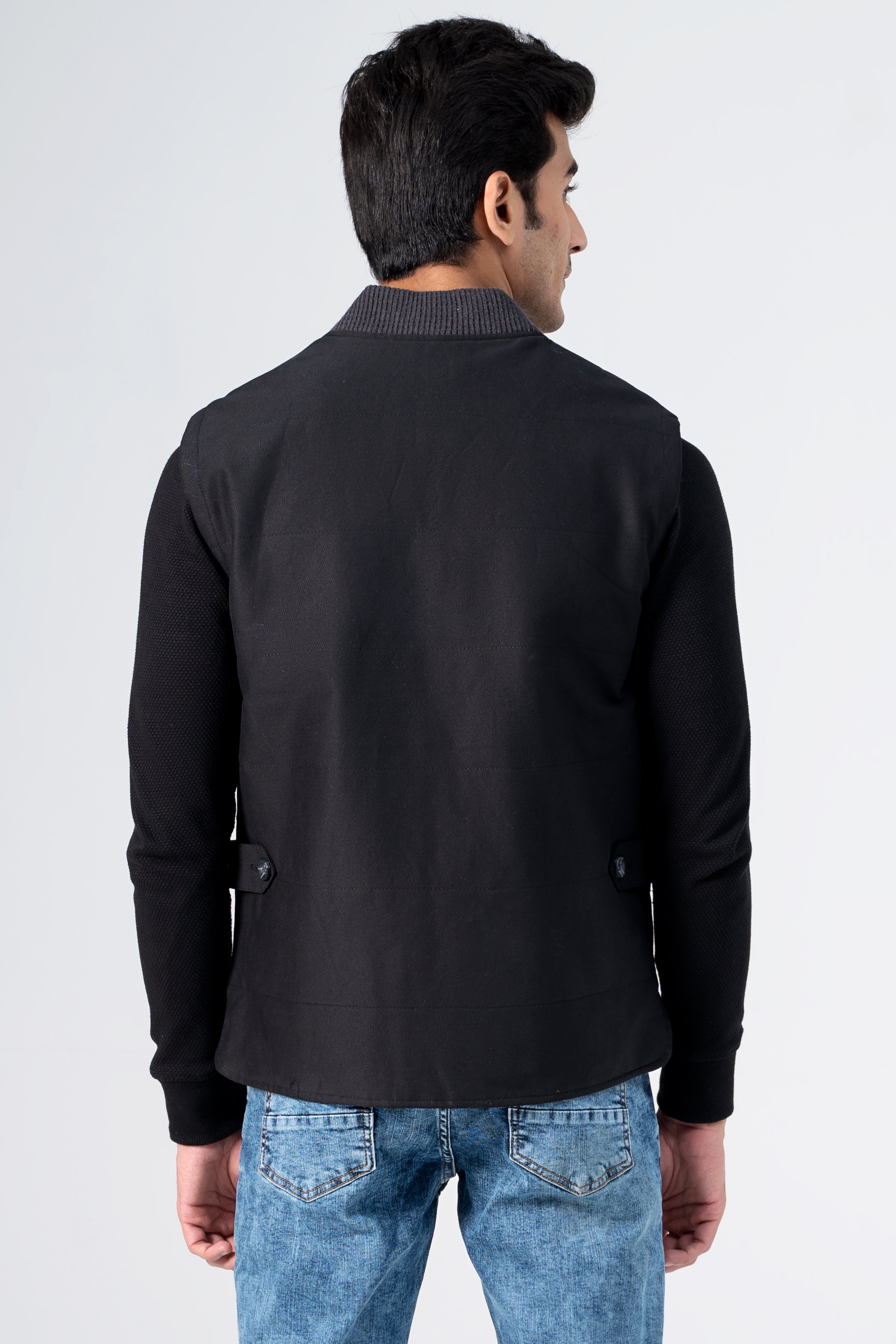 Quilted Wadded Jacket Black