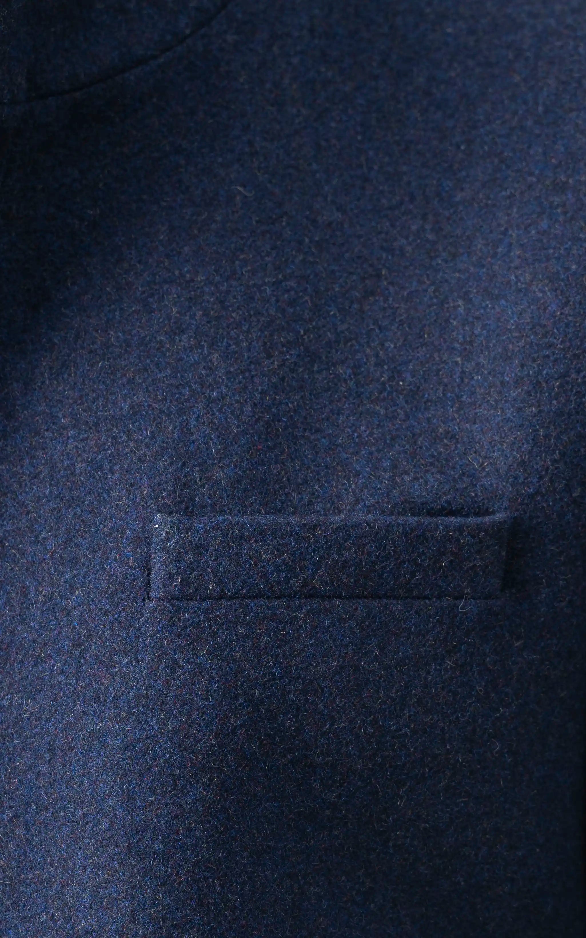 Men’s Stand-Collar Long Coat Blue