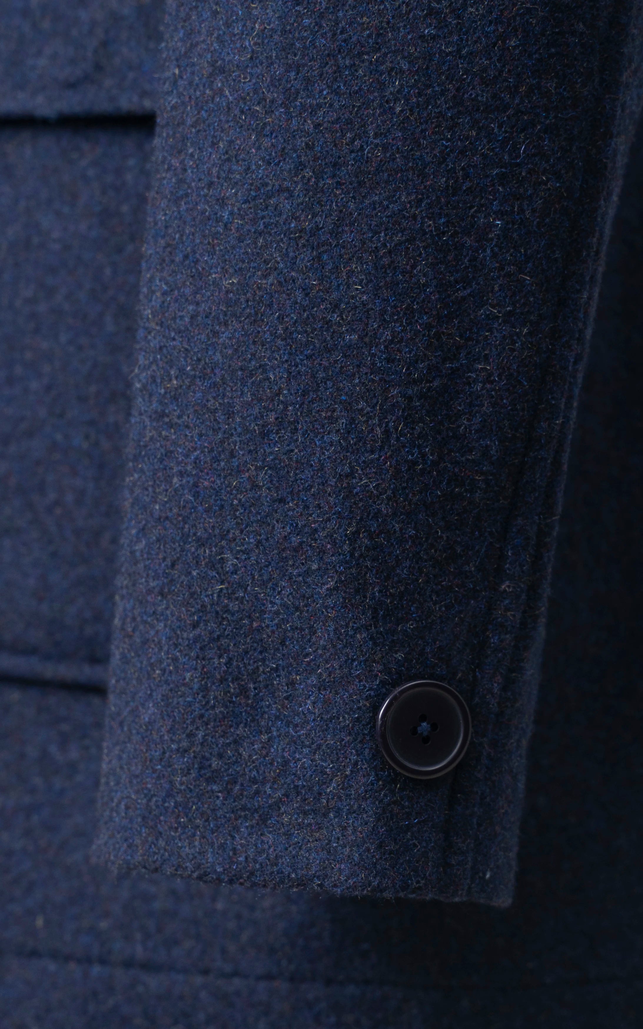 Men’s Stand-Collar Long Coat Blue
