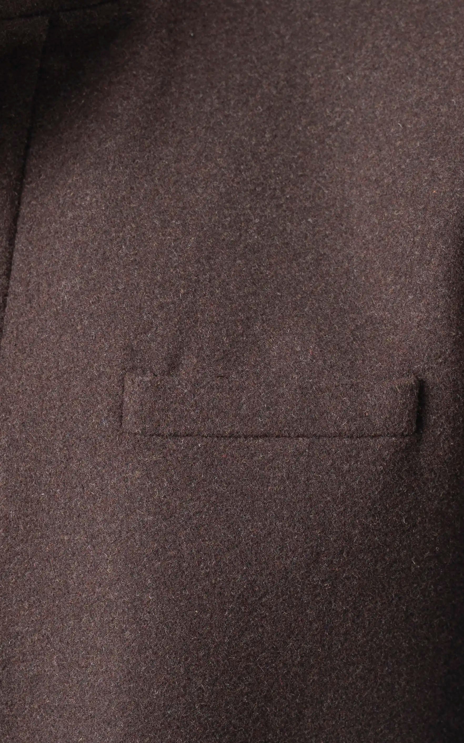 Men’s Stand-Collar Long Coat Dark Brown