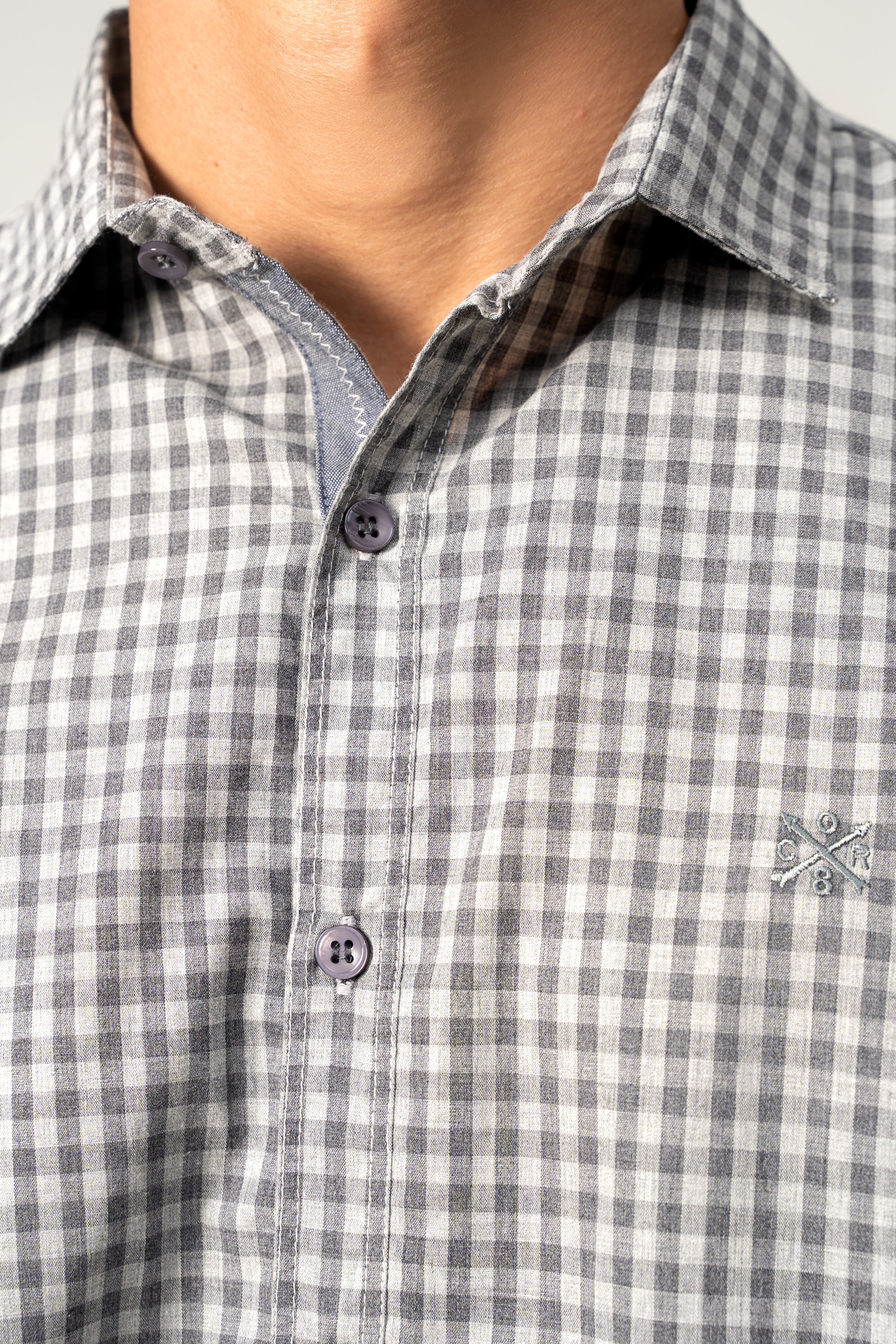 CASUAL SHIRT GREY CHECK