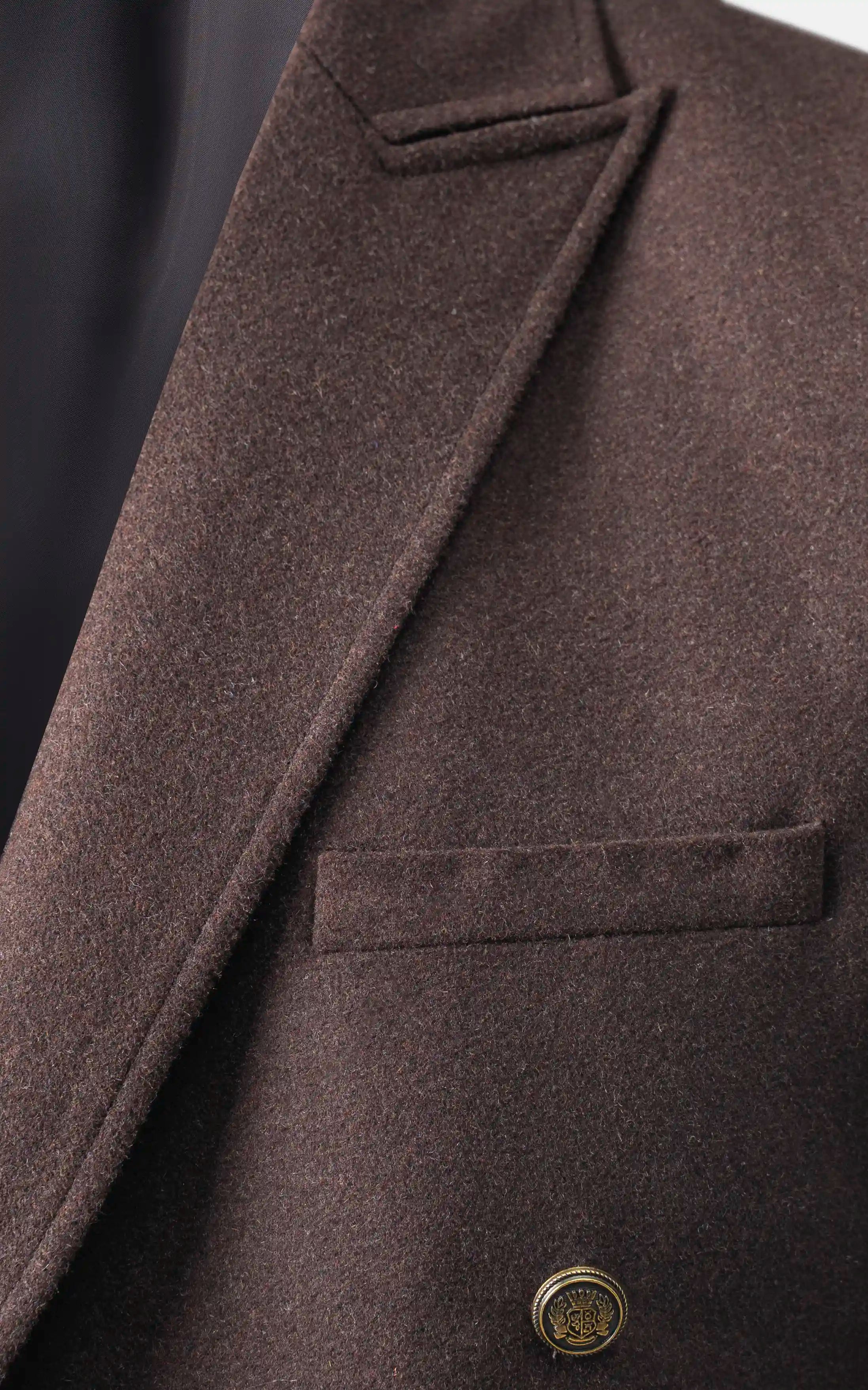 Double-Breasted Long Coat Olive