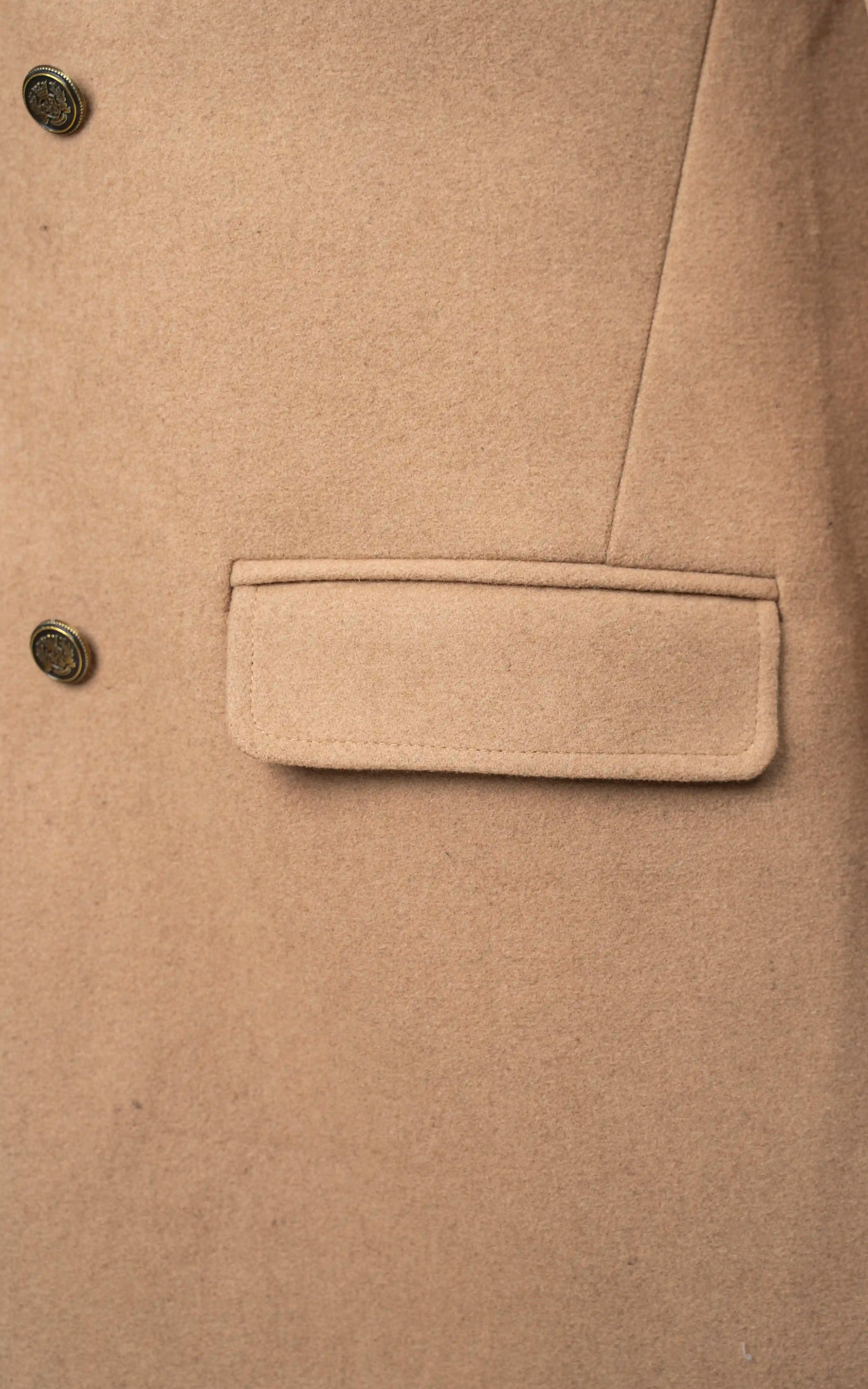 Double-Breasted Long Coat khaki