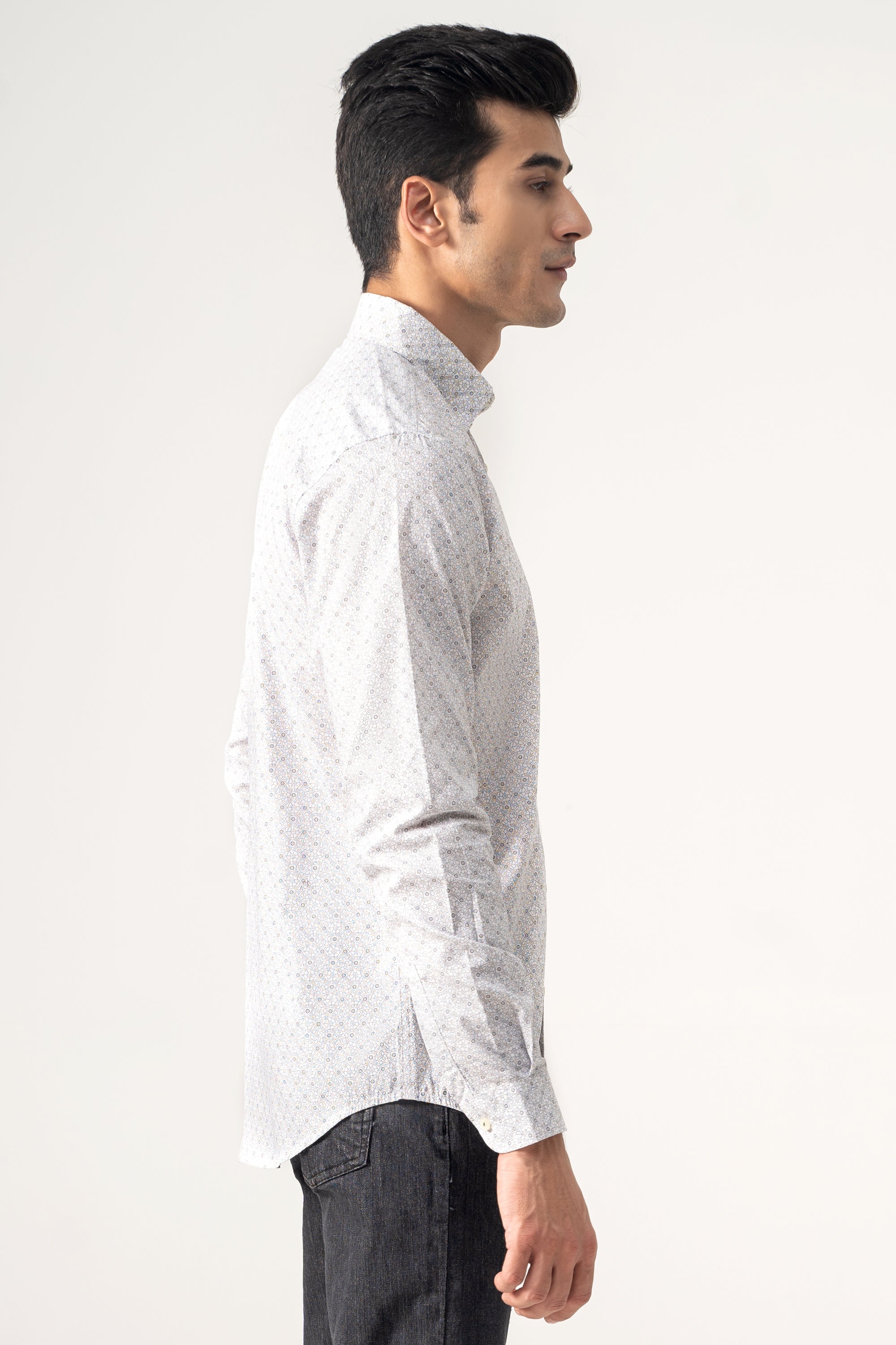 CASUAL SHIRT WHITE PRINTED