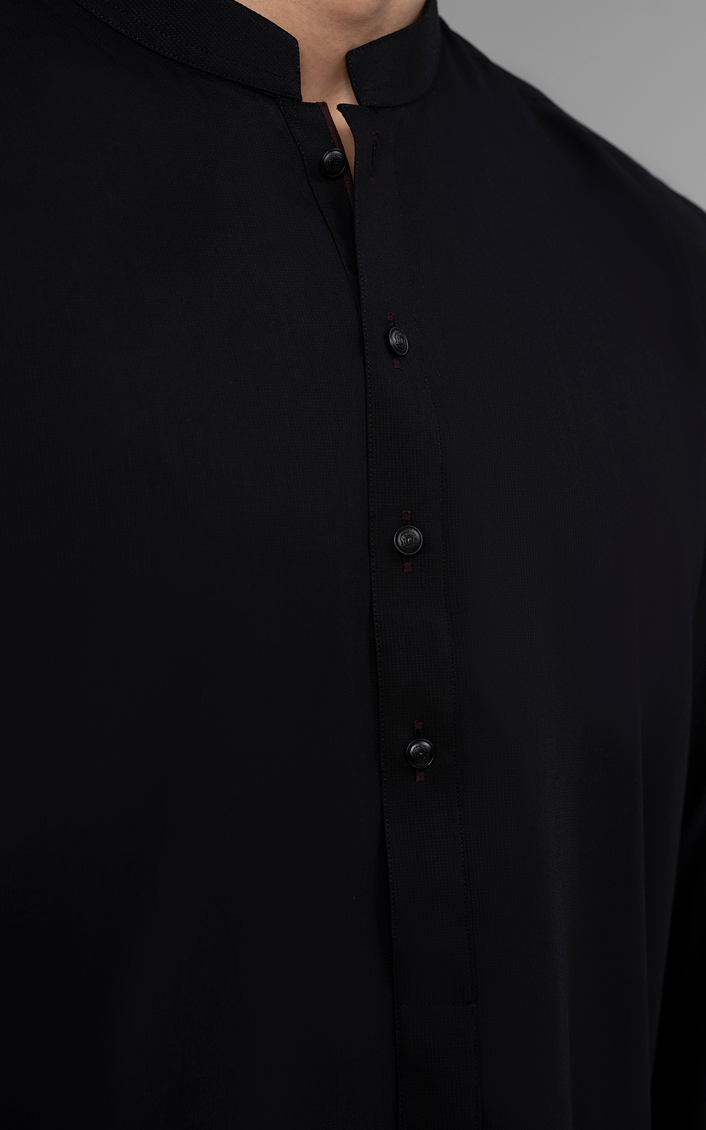 TEXTURED BLENDED WASH & WEAR - SIGNATURE COLLECTION BLACK