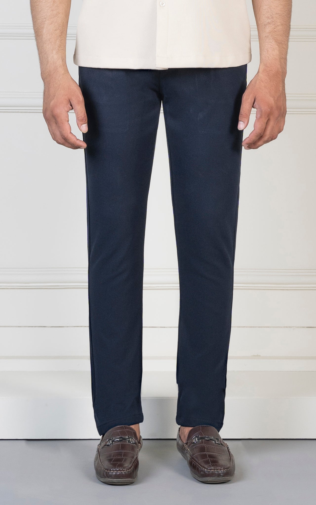 SMART FIT DOBBY PANT NAVY