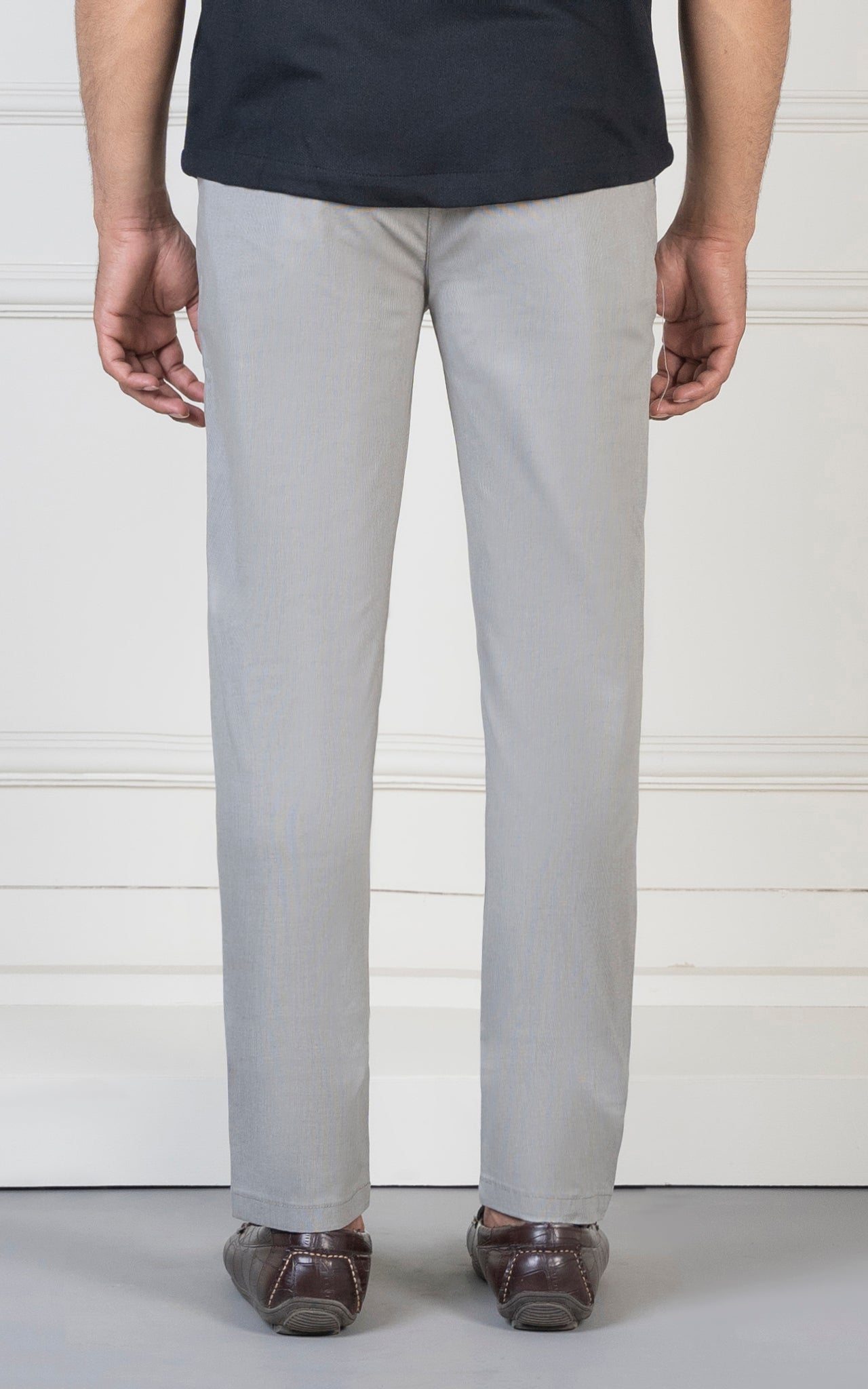 SMART FIT TEXTURED PANT LIGHT GREY